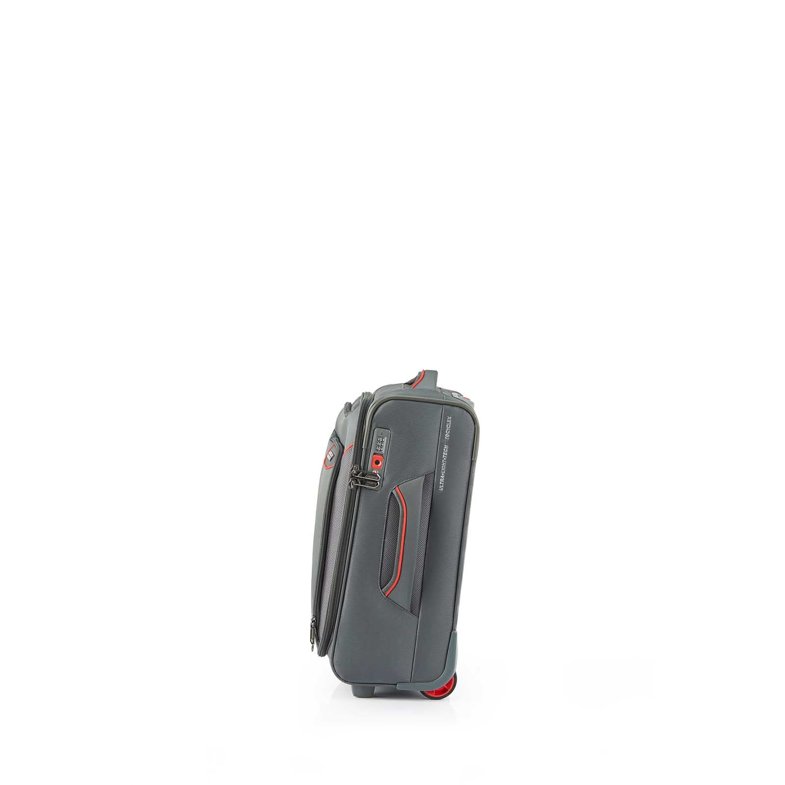 American-Tourister-Applite-4-Eco-50cm-Carry-On-Suitcase-Grey-Red-Side-Handle
