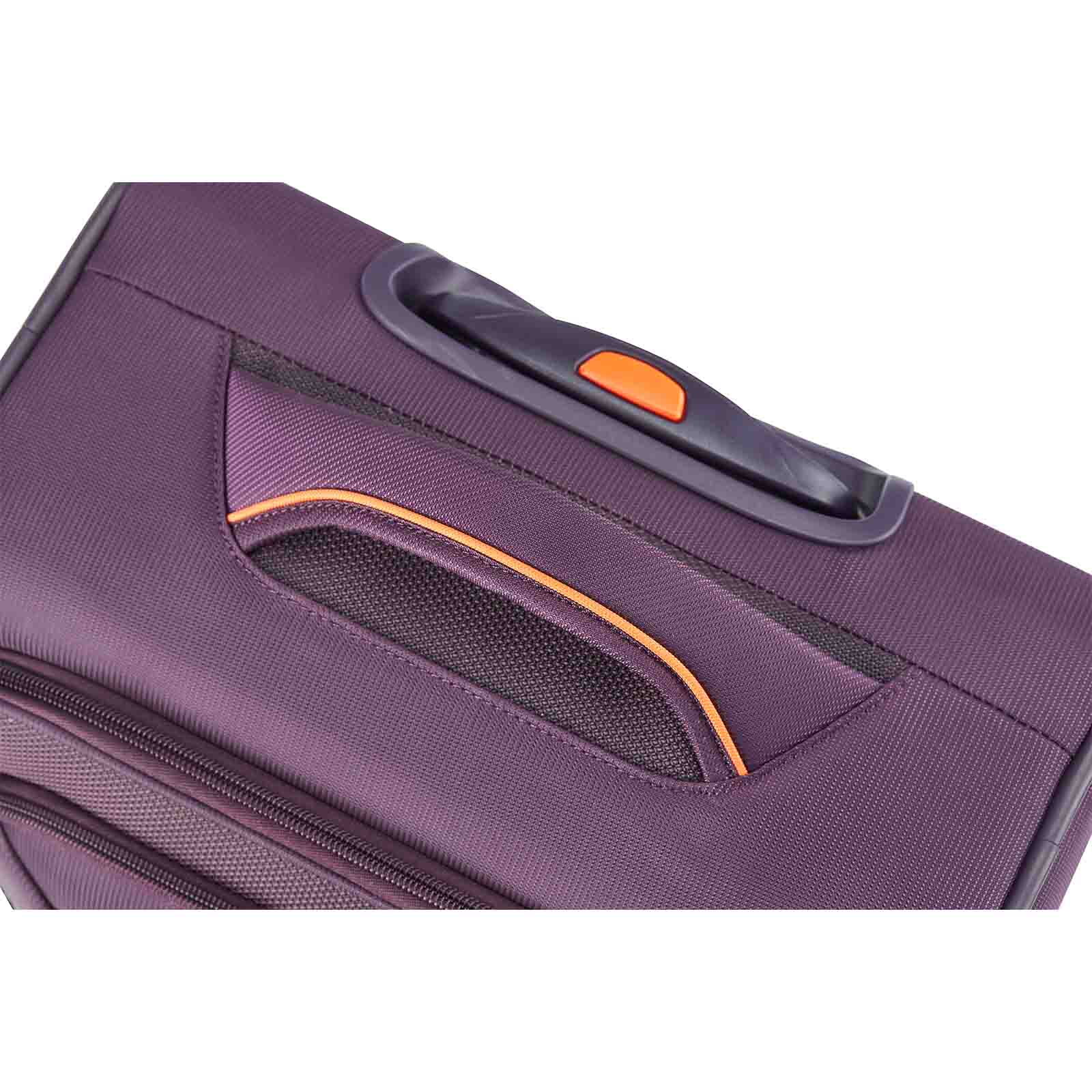 American-Tourister-Applite-4-Eco-50cm-Carry-On-Suitcase-Purple-Orange-Handle