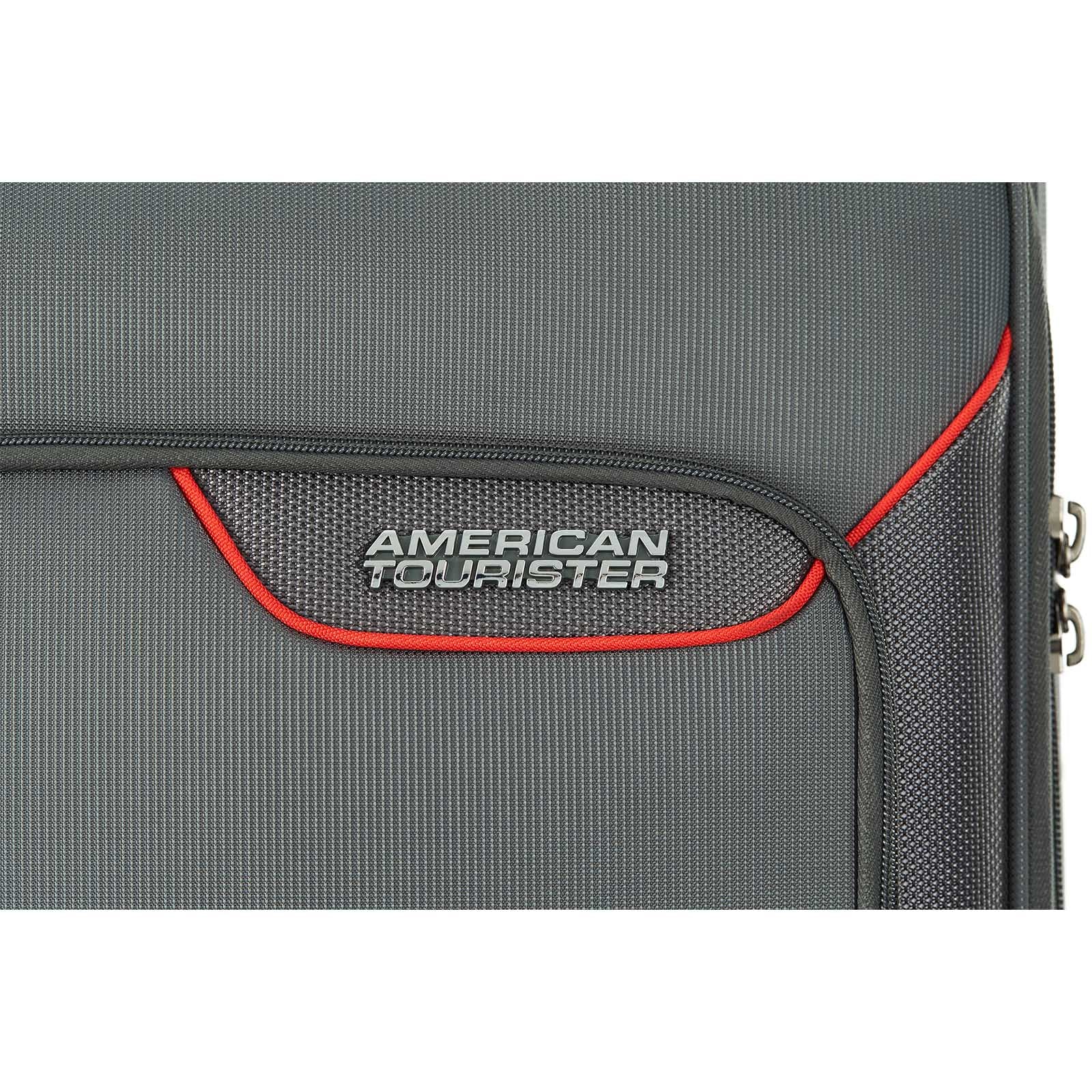 American-Tourister-Applite-4-Eco-55cm-Carry-On-Suitcase-Grey-Red-Logo