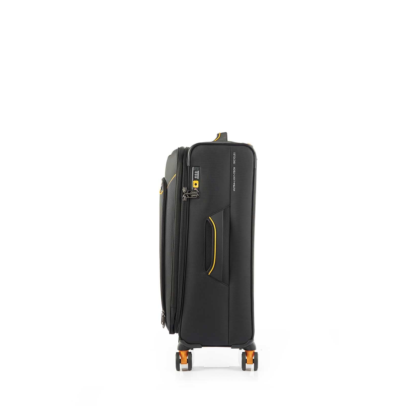 American-Tourister-Applite-4-Eco-71cm-Suitcase-Black-Mustard-Side-Handle