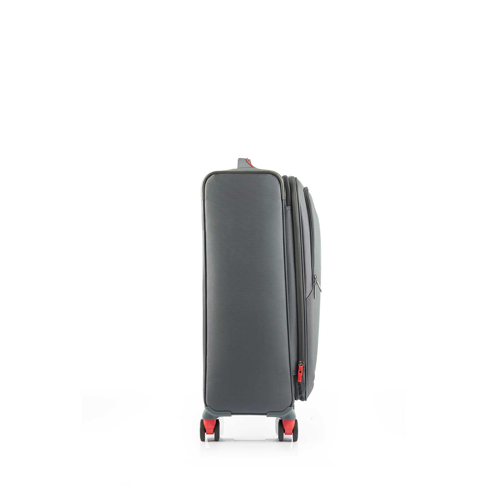 American-Tourister-Applite-4-Eco-71cm-Suitcase-Grey-Red-Side-LH