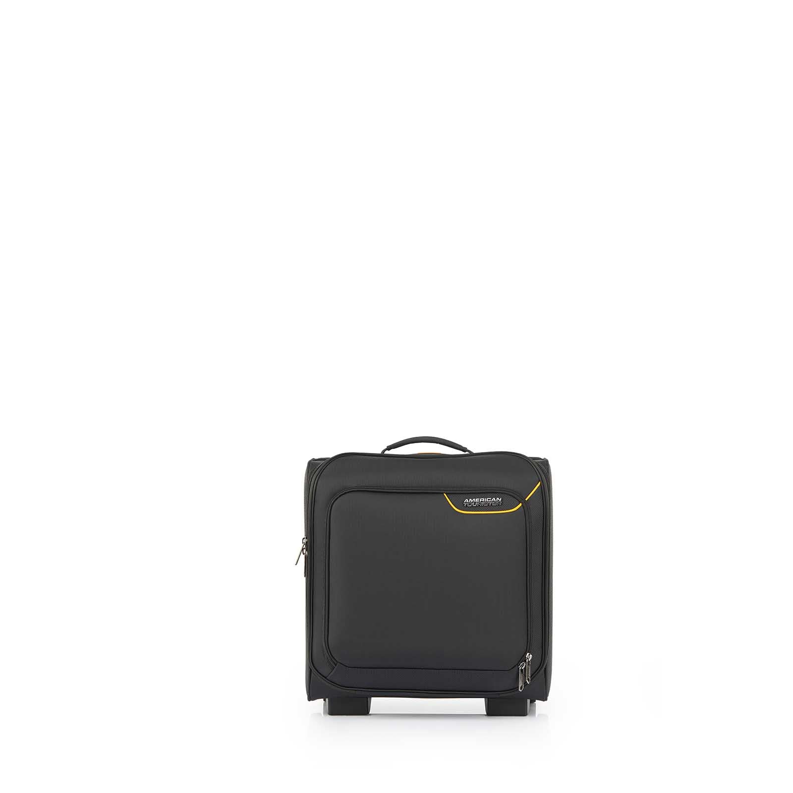 American-Tourister-Applite-4-Eco-Underseater-Suitcase-Black-Mustard-Front