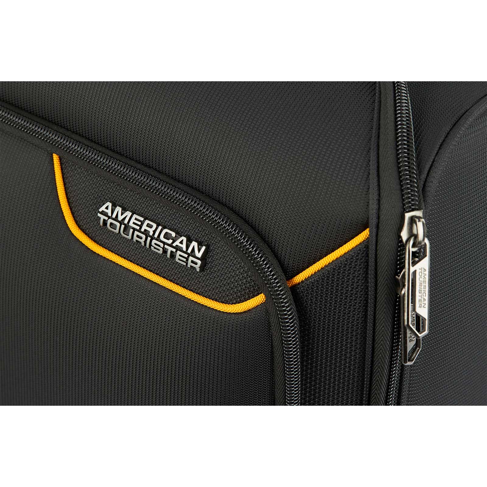 American-Tourister-Applite-4-Eco-Underseater-Suitcase-Black-Mustard-Logo