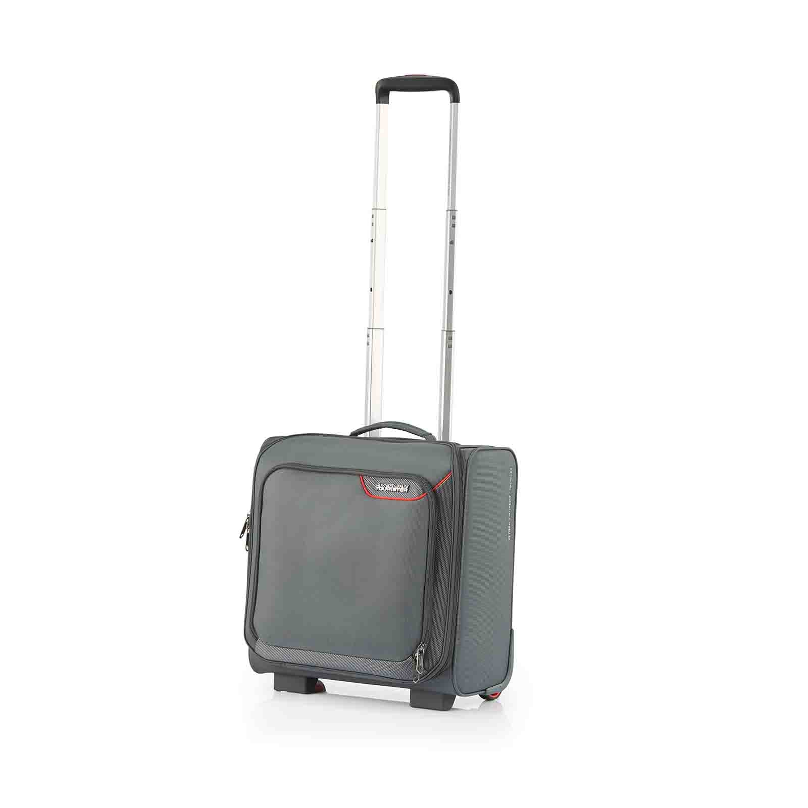 American-Tourister-Applite-4-Eco-Underseater-Suitcase-Grey-Red-Front-Angle