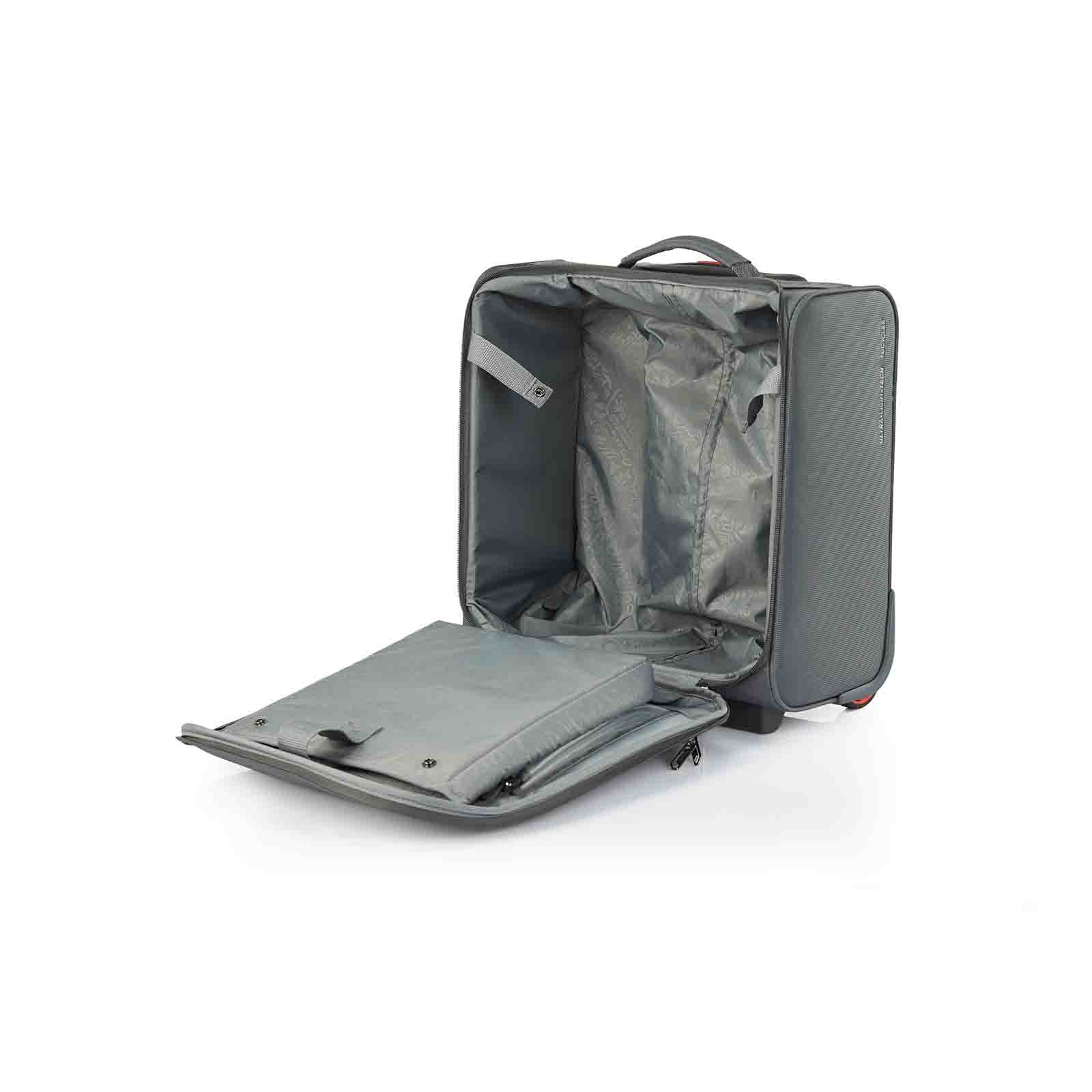 American-Tourister-Applite-4-Eco-Underseater-Suitcase-Grey-Red-Open