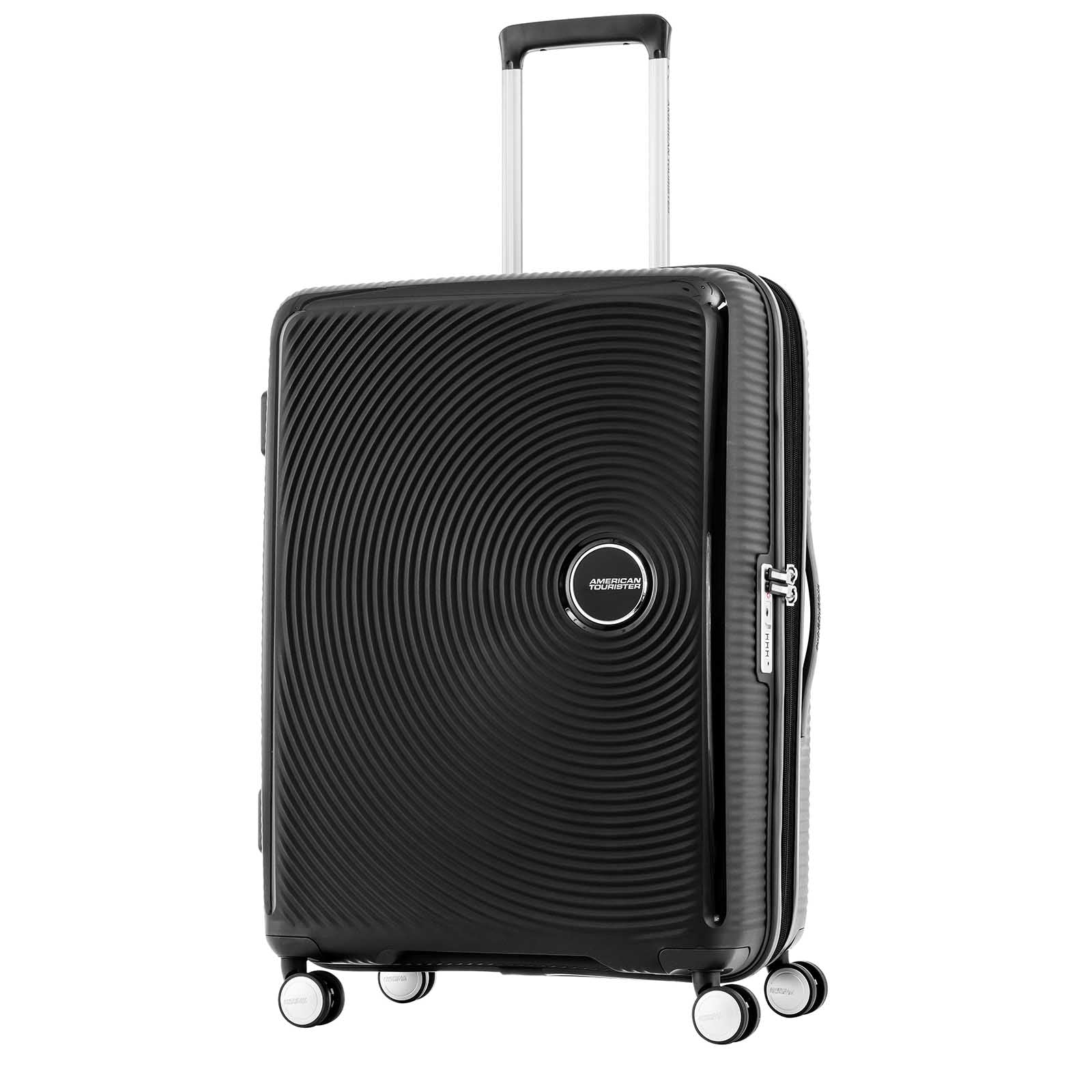 American-Tourister-Curio-2-69cm-Suitcase-Black-Front-Angle