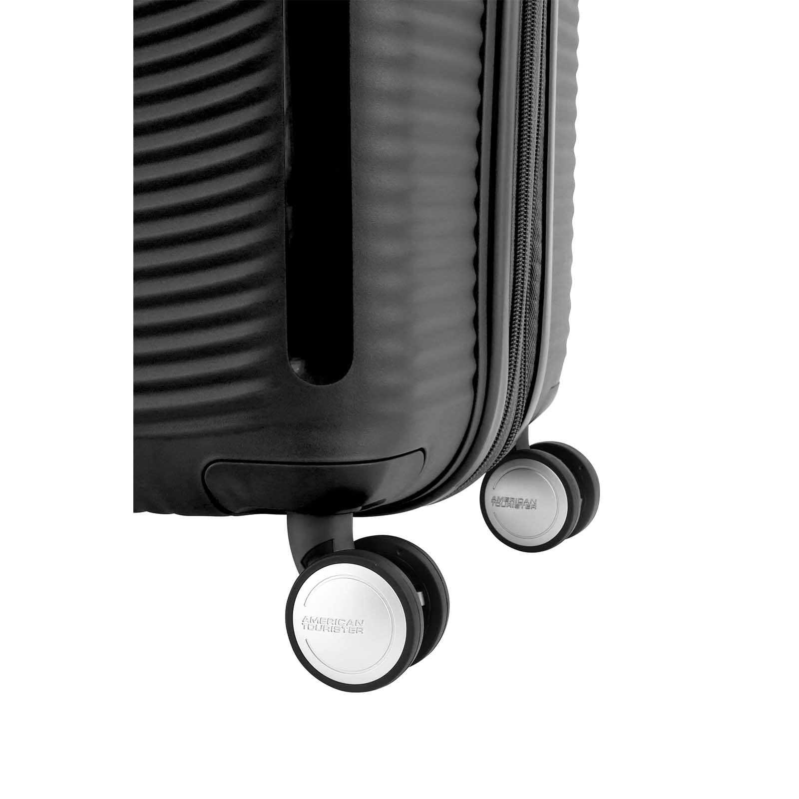 American-Tourister-Curio-2-69cm-Suitcase-Black-Wheels