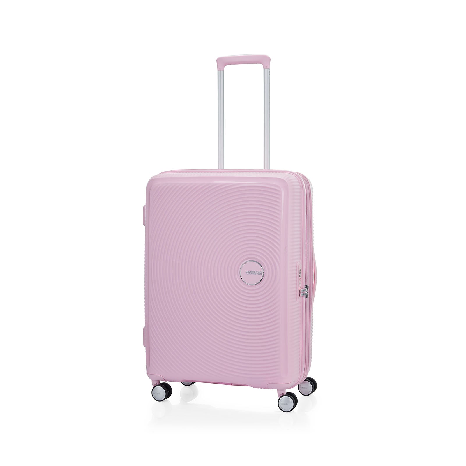 American-Tourister-Curio-2-69cm-Suitcase-Fresh-Pink-Front-Angle