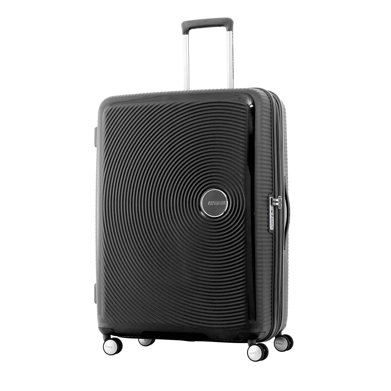 American-Tourister-Curio-2-80cm-Suitcase-Black-Front-Angle