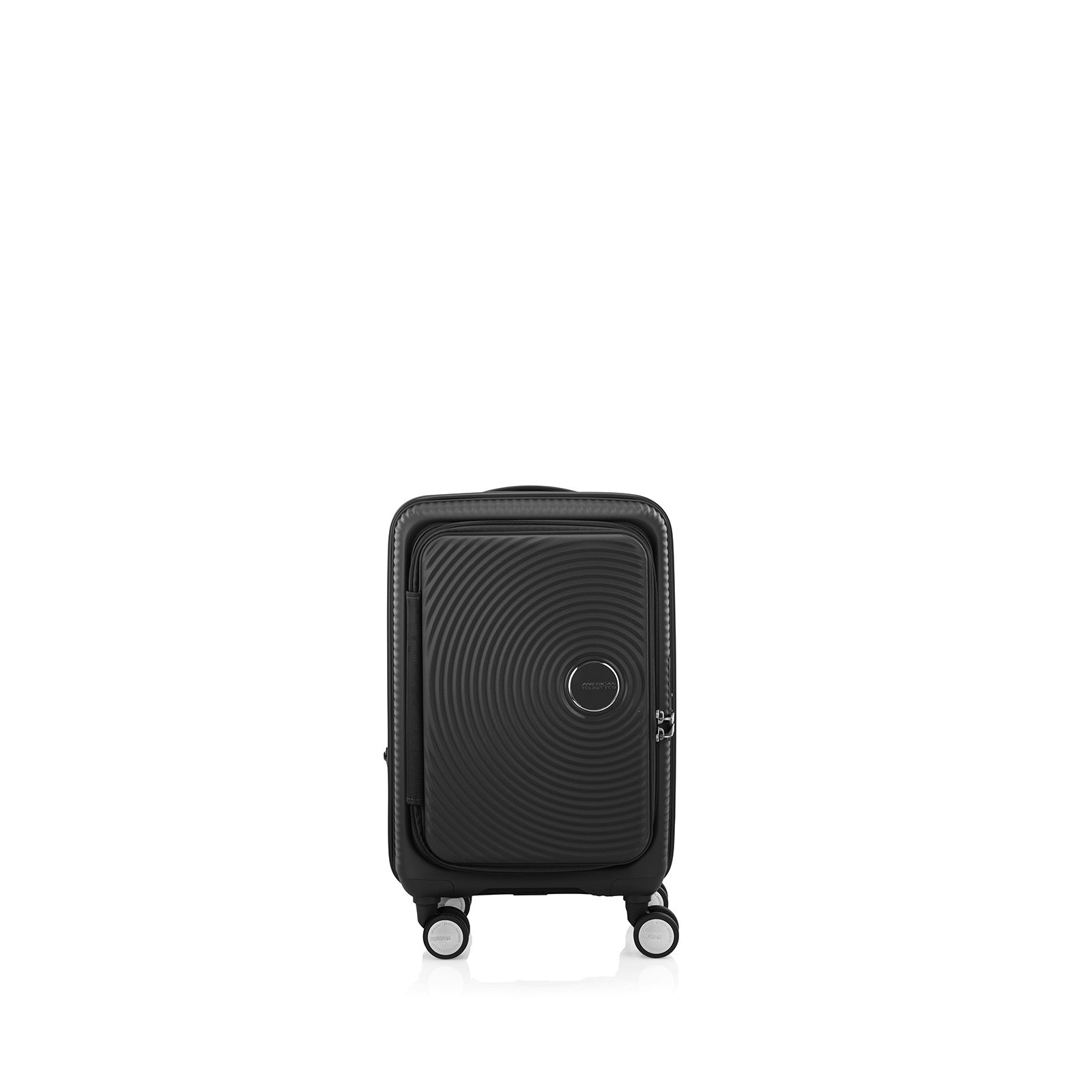 American-Tourister-Curio-Book-Opening-55cm-Carry-On-Suitcase-Black-Front