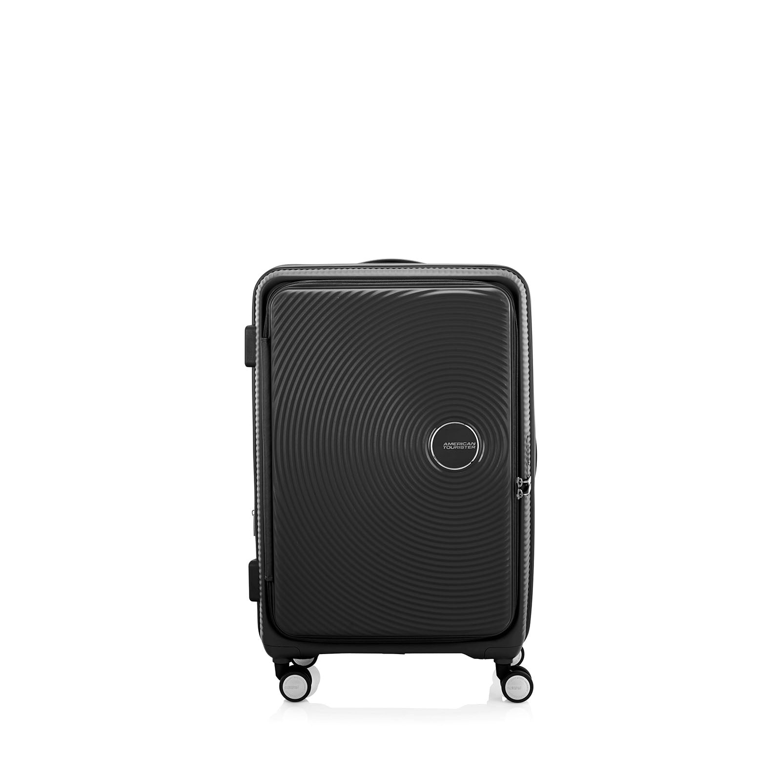 American-Tourister-Curio-Book-Opening-75cm-Suitcase-Black-Front