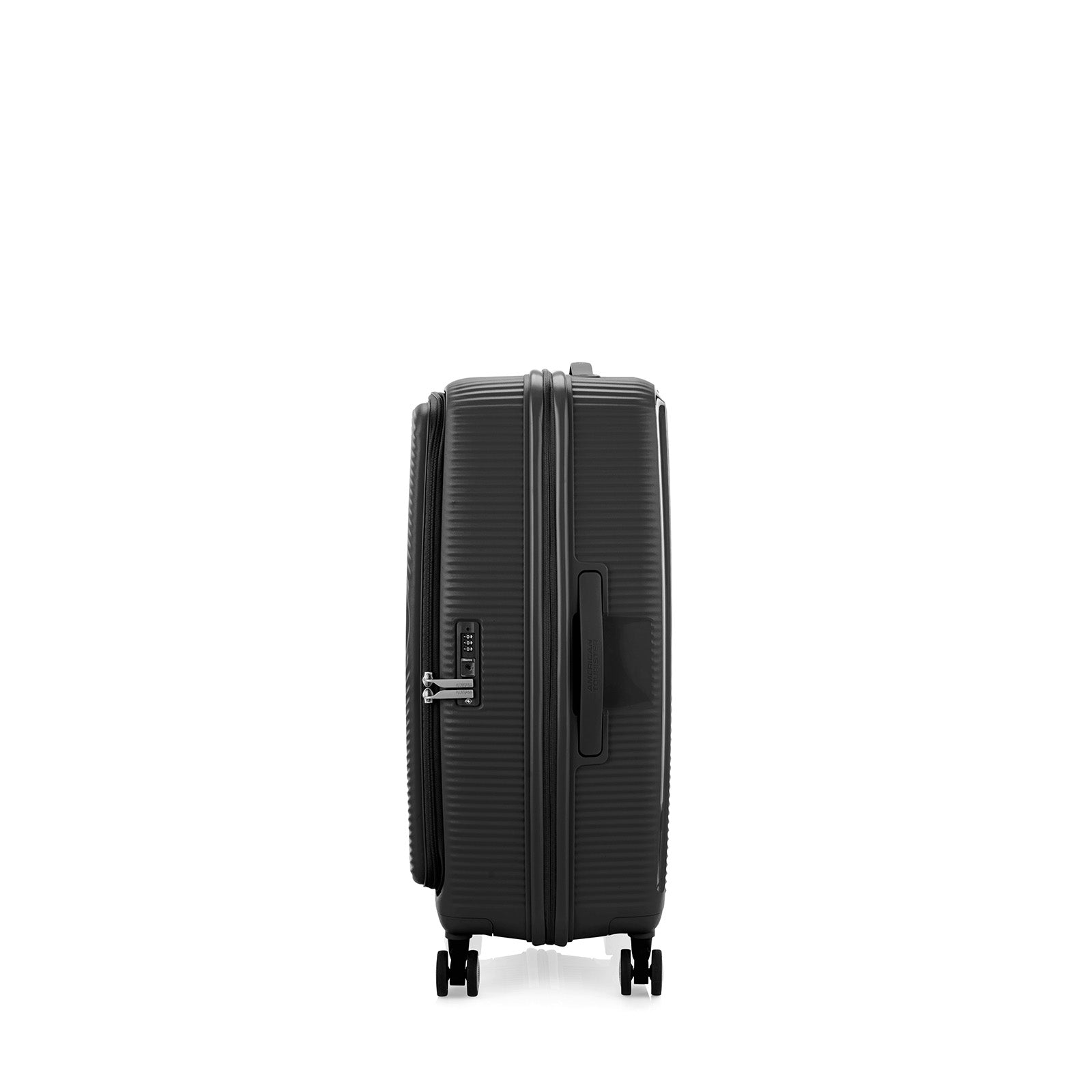 American-Tourister-Curio-Book-Opening-75cm-Suitcase-Black-Side-Lock