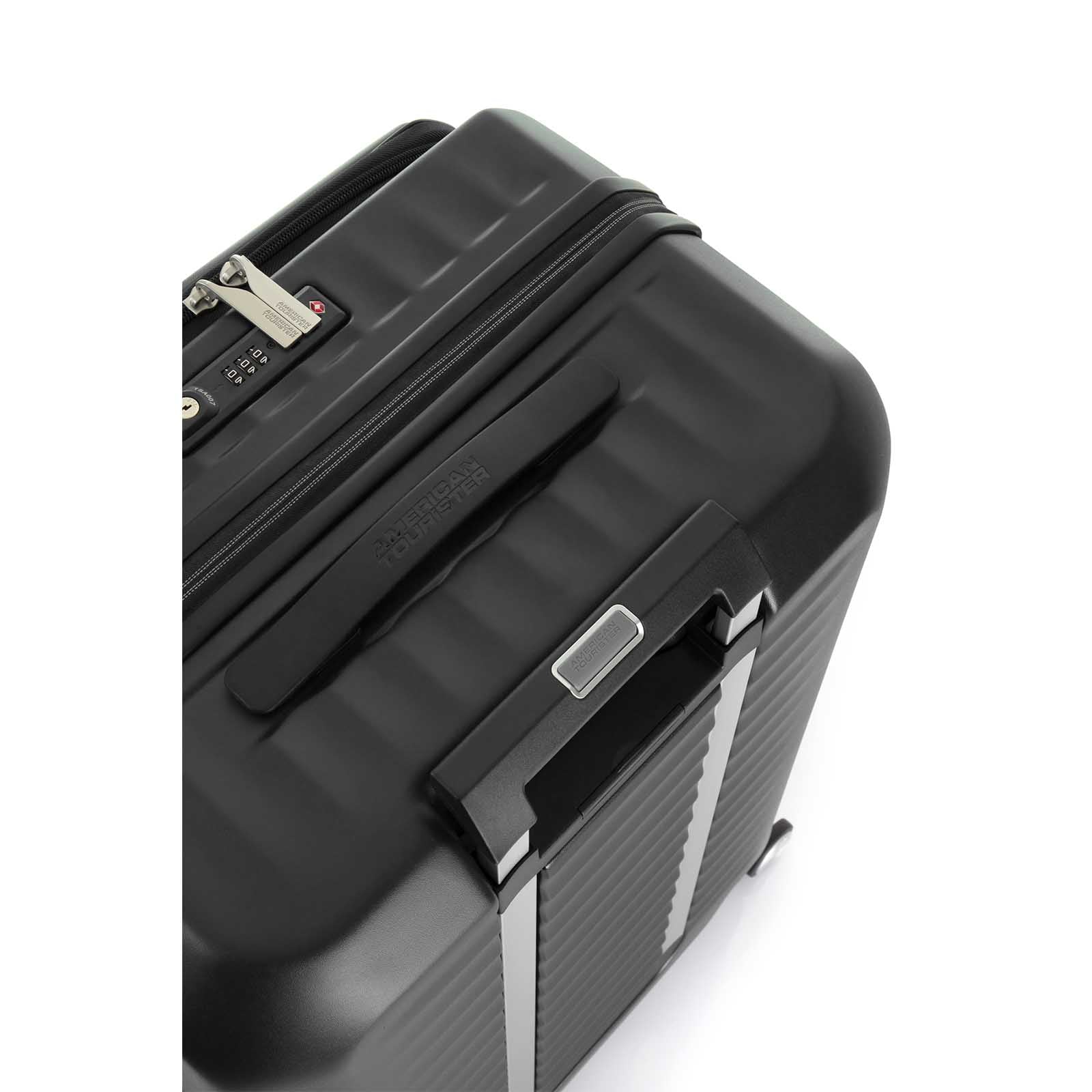 American-Tourister-Frontec-54cm-Suitcase-Jet-Black-Handle