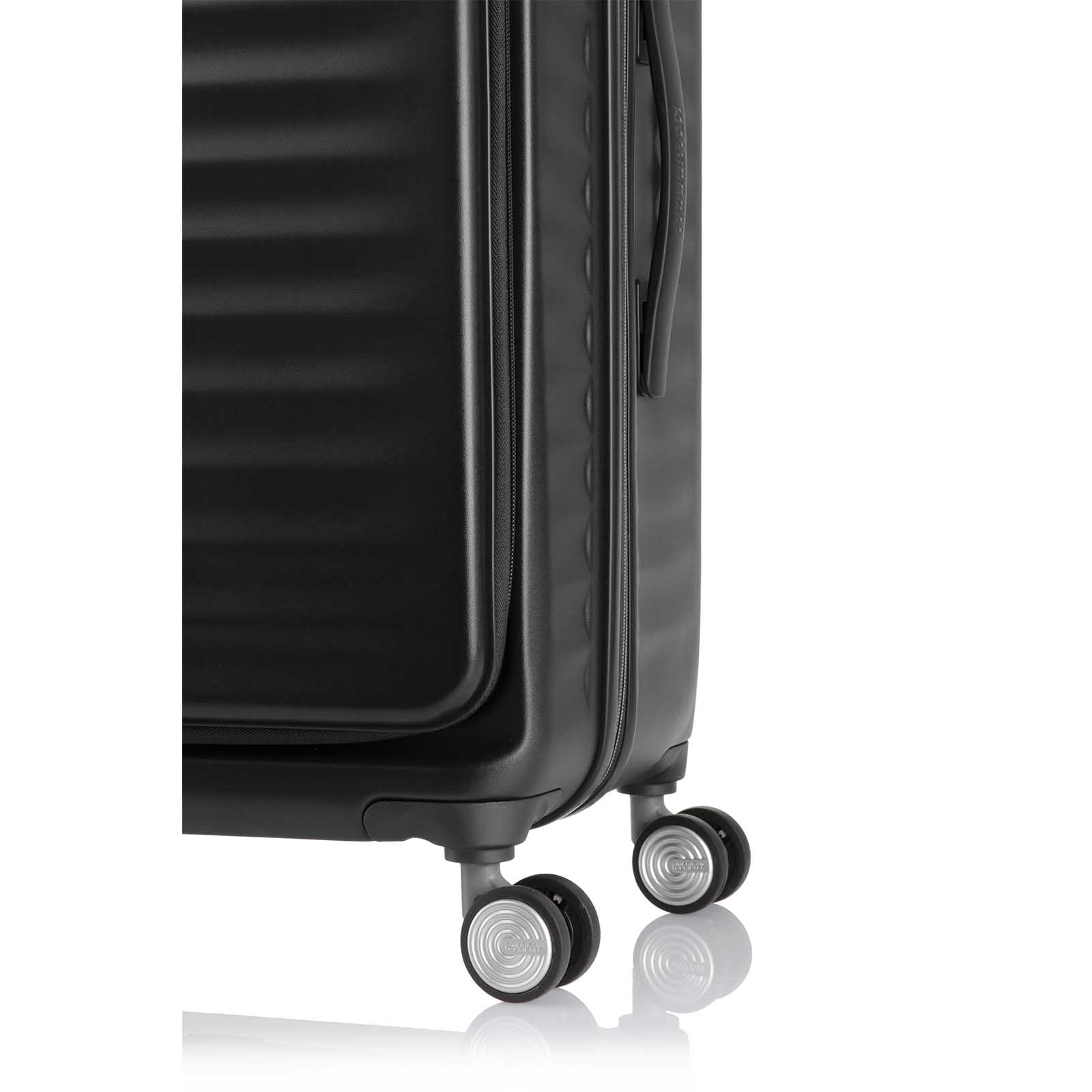 American-Tourister-Frontec-54cm-Suitcase-Jet-Black-Wheel