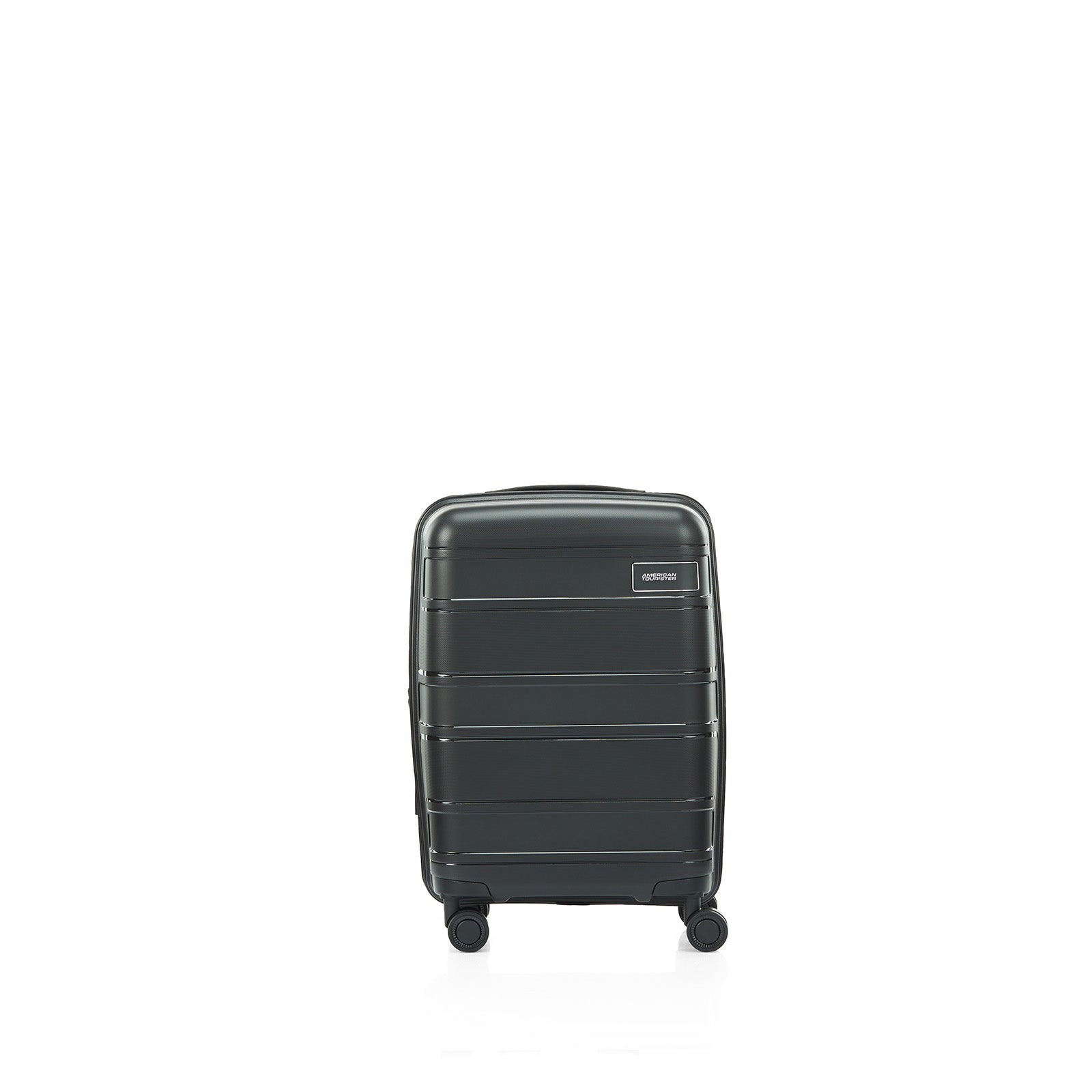 American-Tourister-Light-Max-55cm-Carry-On-Suitcase-Black-Front