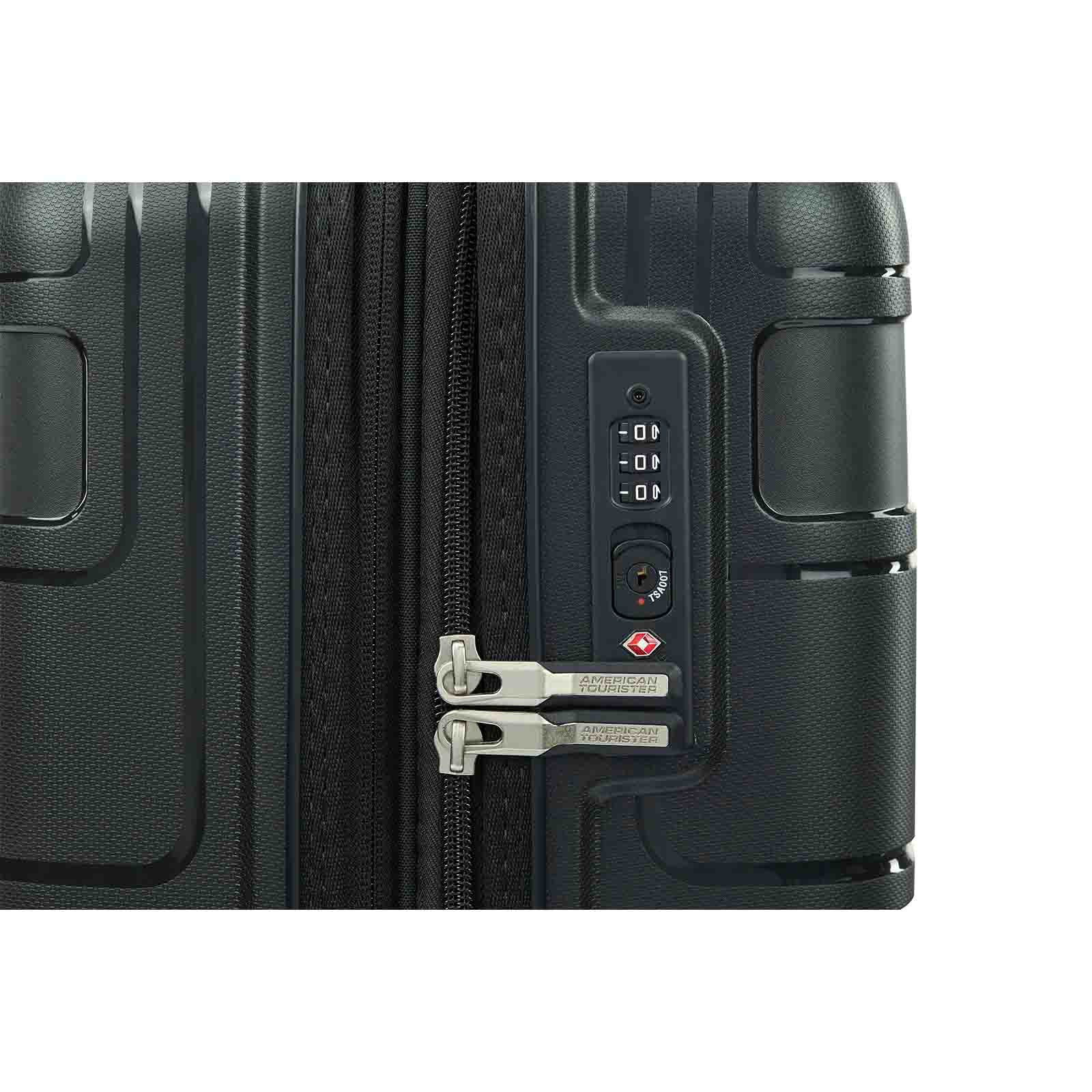 American-Tourister-Light-Max-55cm-Carry-On-Suitcase-Black-Lock