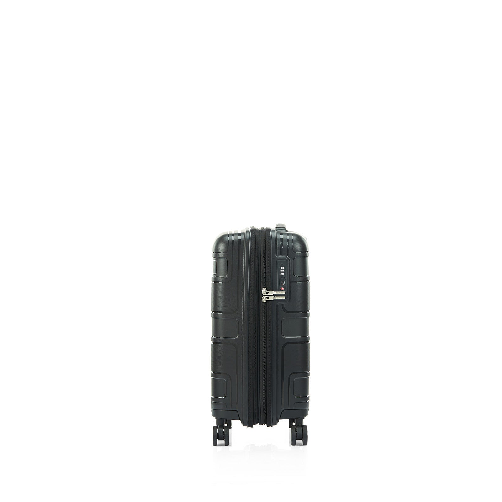 American-Tourister-Light-Max-55cm-Carry-On-Suitcase-Black-Side-Lock