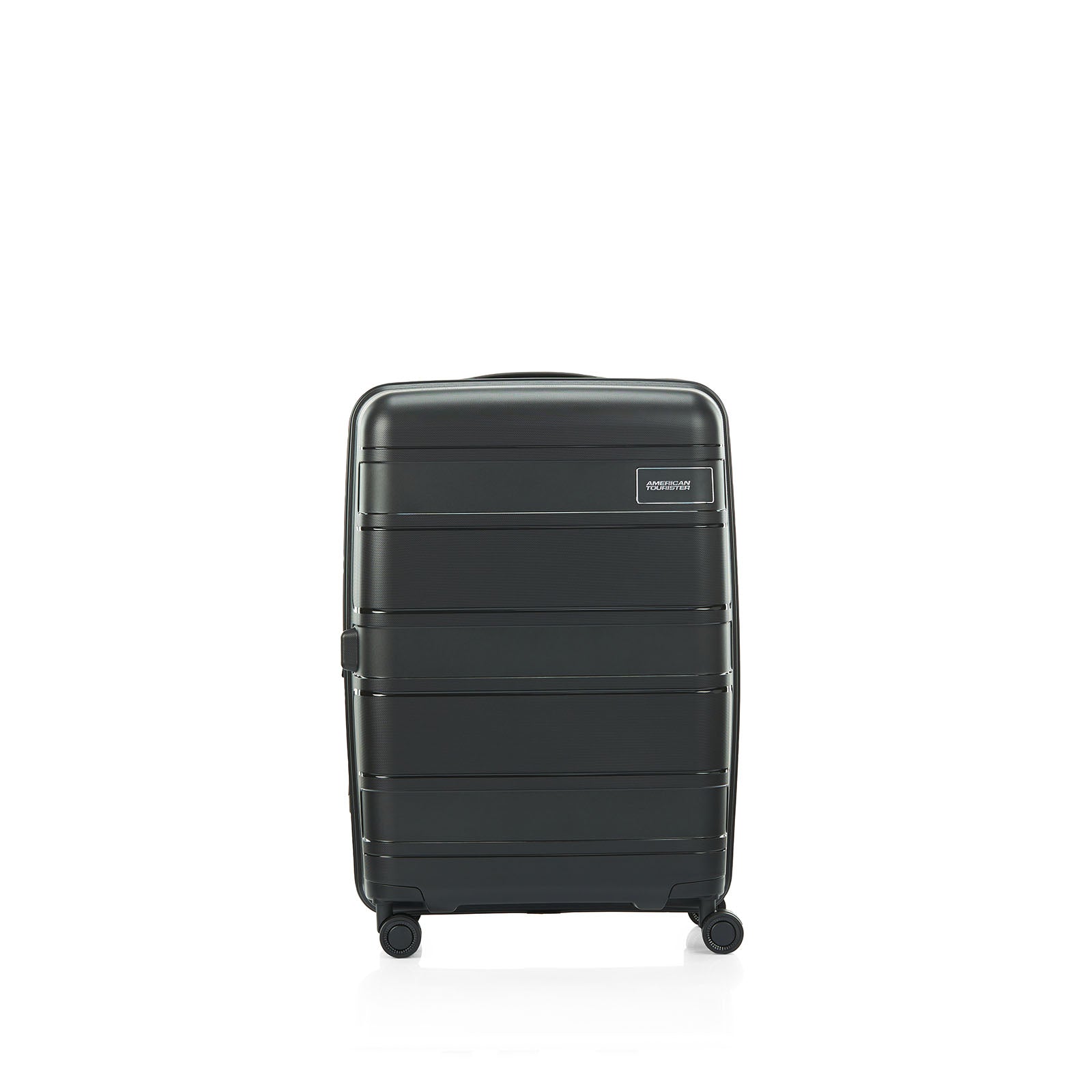 American-Tourister-Light-Max-69cm-Suitcase-Black-Front