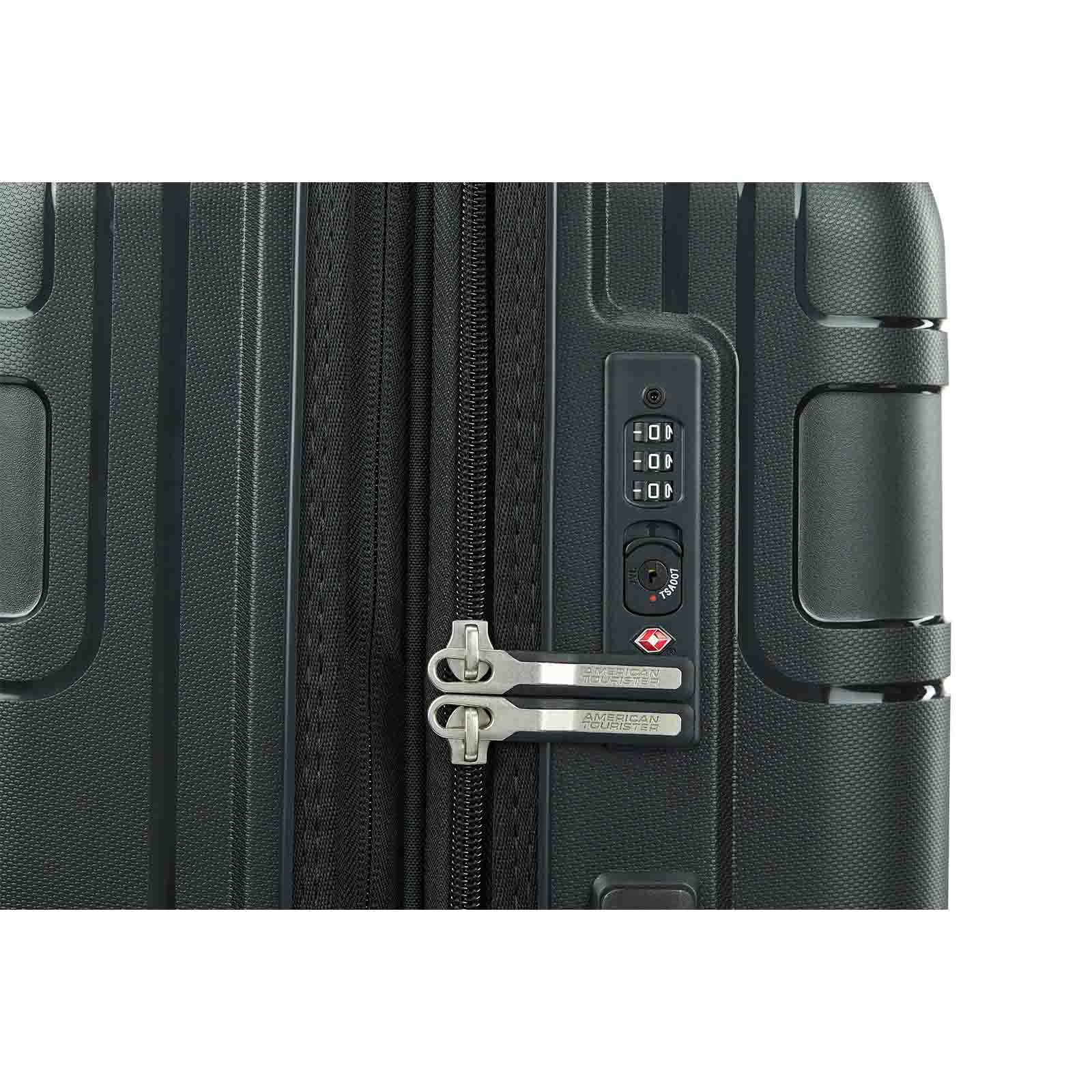 American-Tourister-Light-Max-69cm-Suitcase-Black-Lock