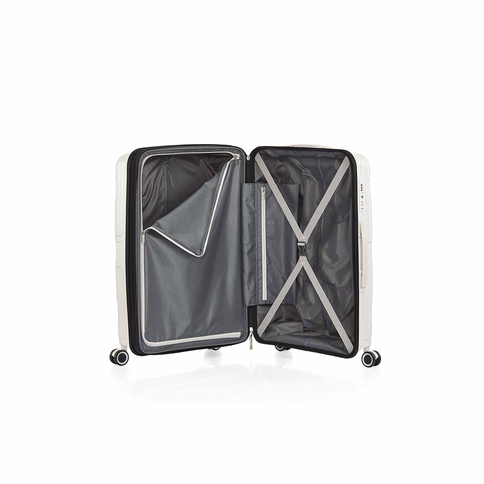 American-Tourister-Light-Max-69cm-Suitcase-Off-White-Open