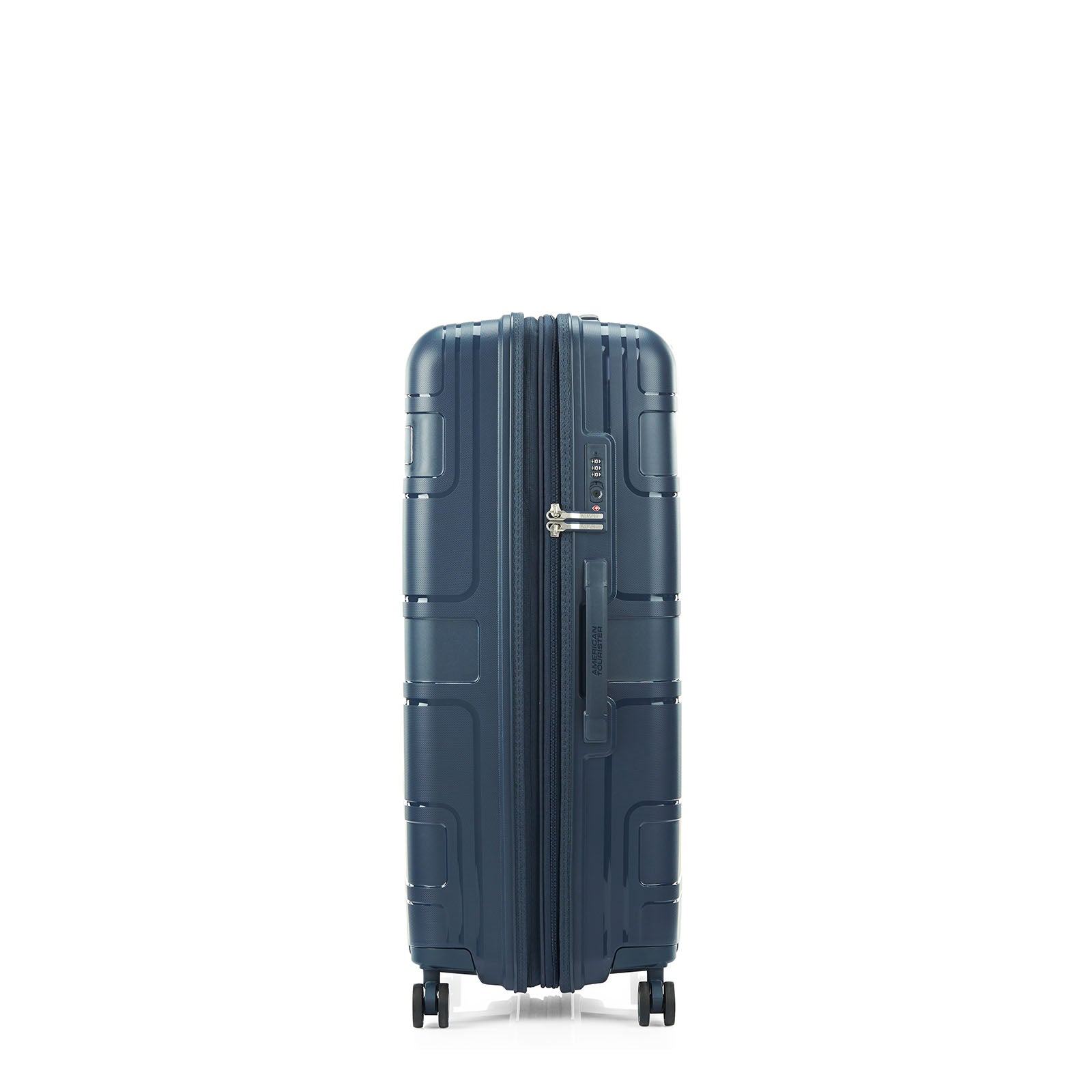 American-Tourister-Light-Max-82cm-Suitcase-Navy-Side-Lock