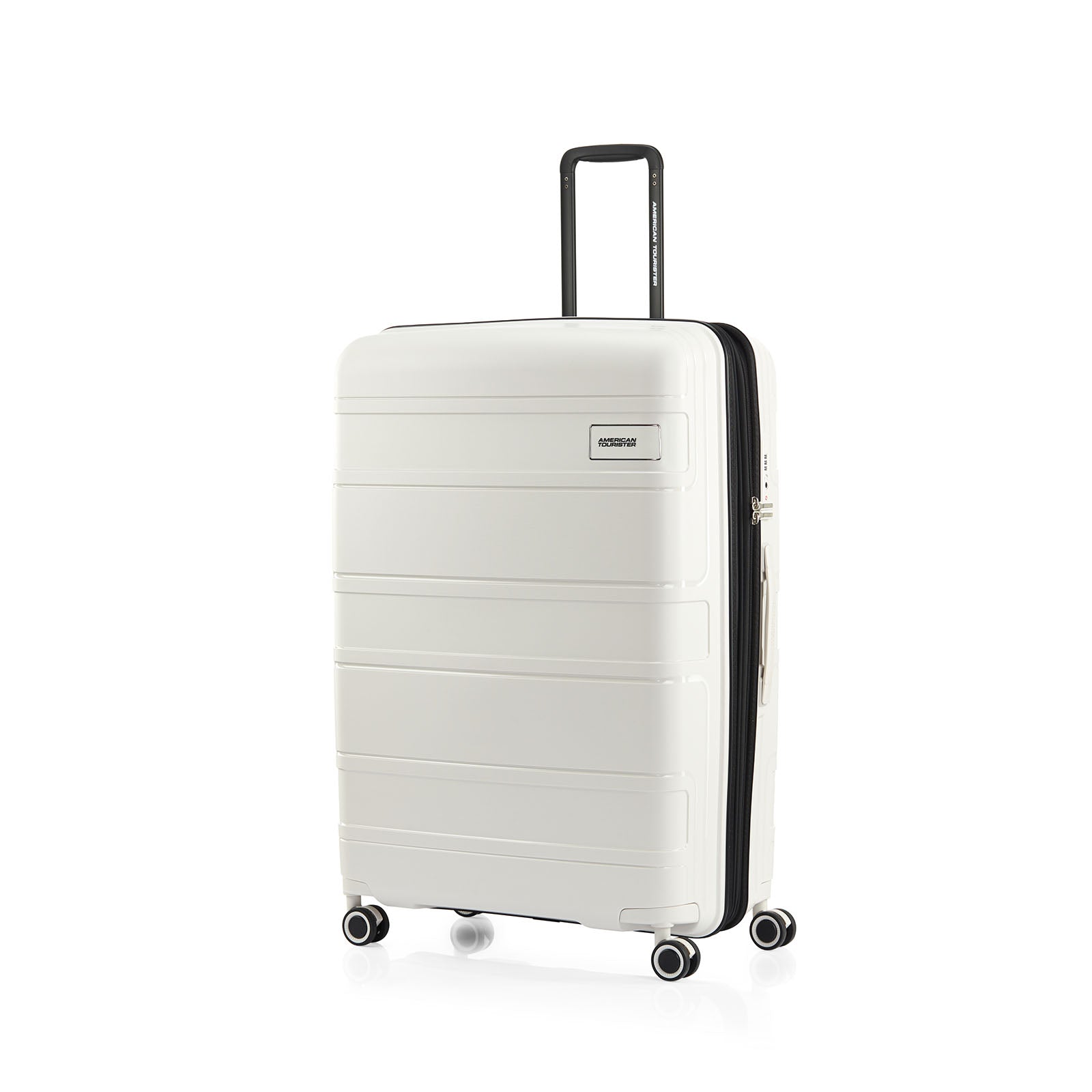 American-Tourister-Light-Max-82cm-Suitcase-Off-White-Front-Angle