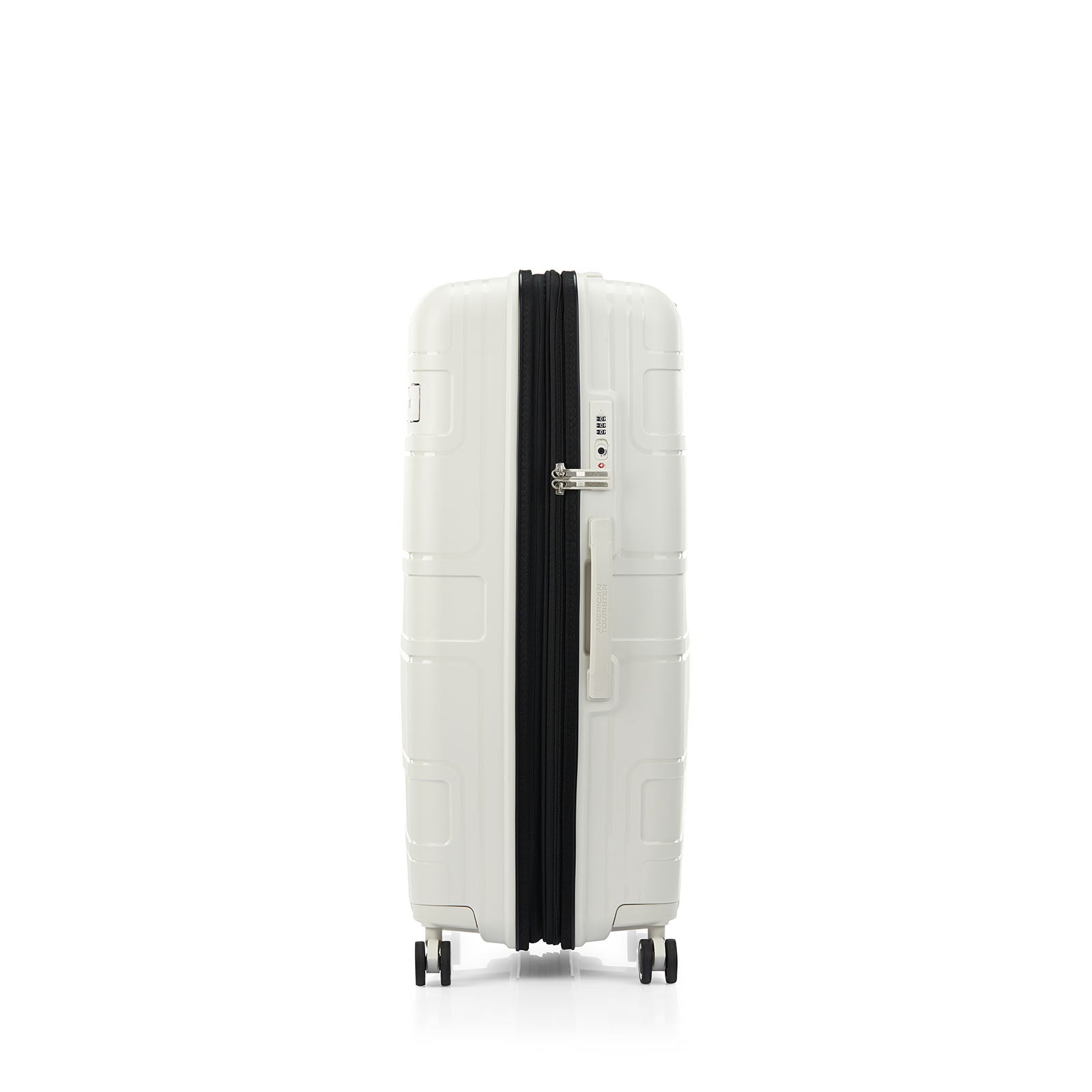 American-Tourister-Light-Max-82cm-Suitcase-Off-White-Side-Lock