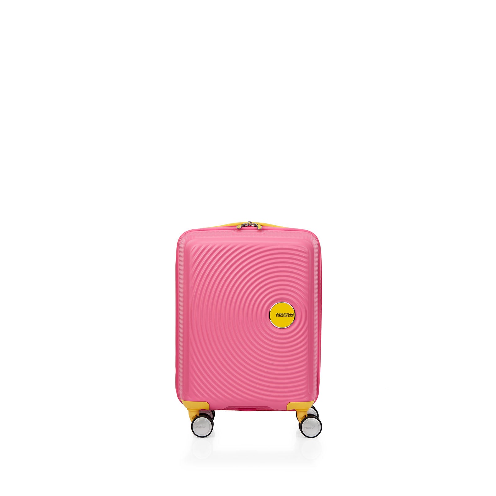 American-Tourister-Little-Curio-47cm-Carry-On-Suitcase-Pink-Yellow-Front