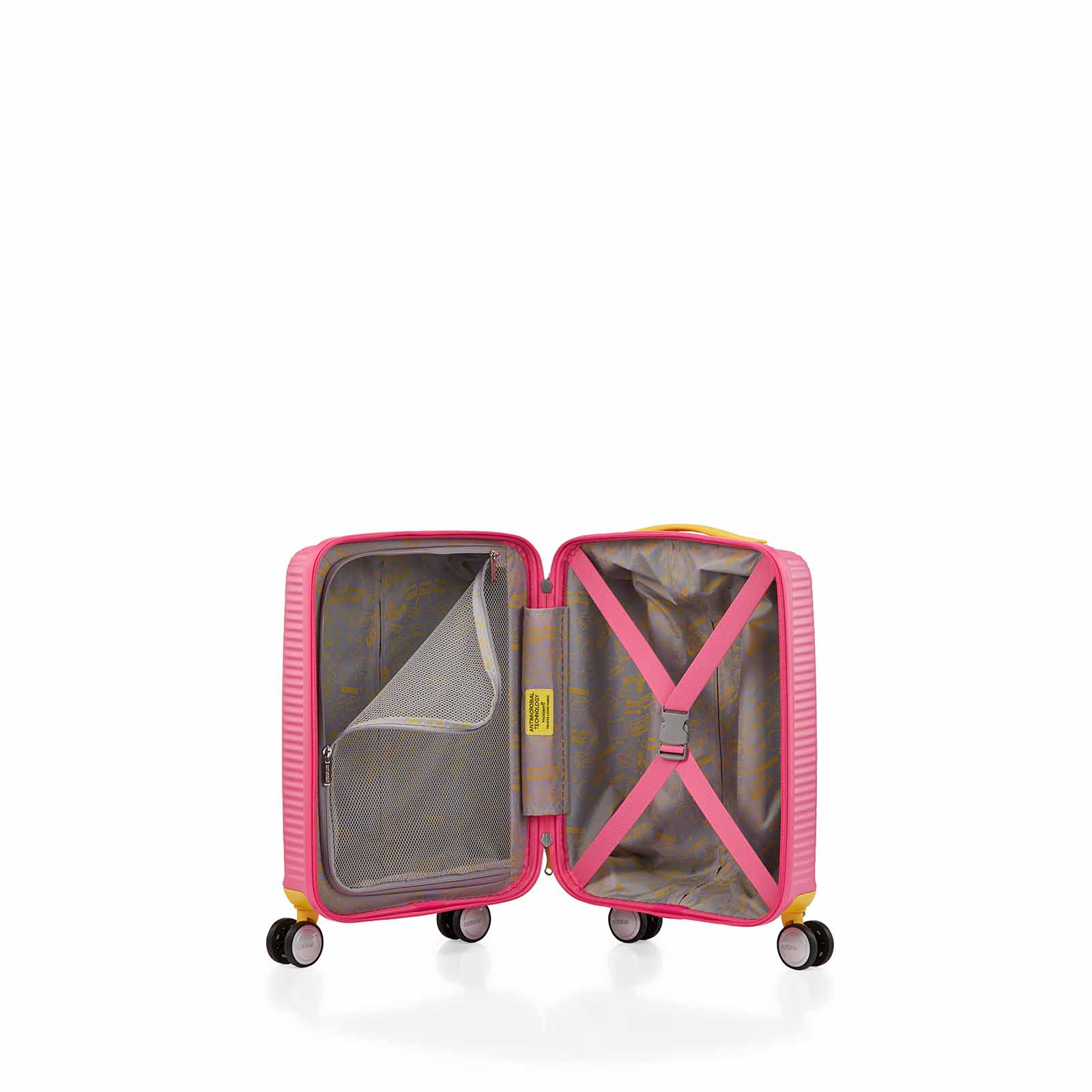 American-Tourister-Little-Curio-47cm-Carry-On-Suitcase-Pink-Yellow-Open