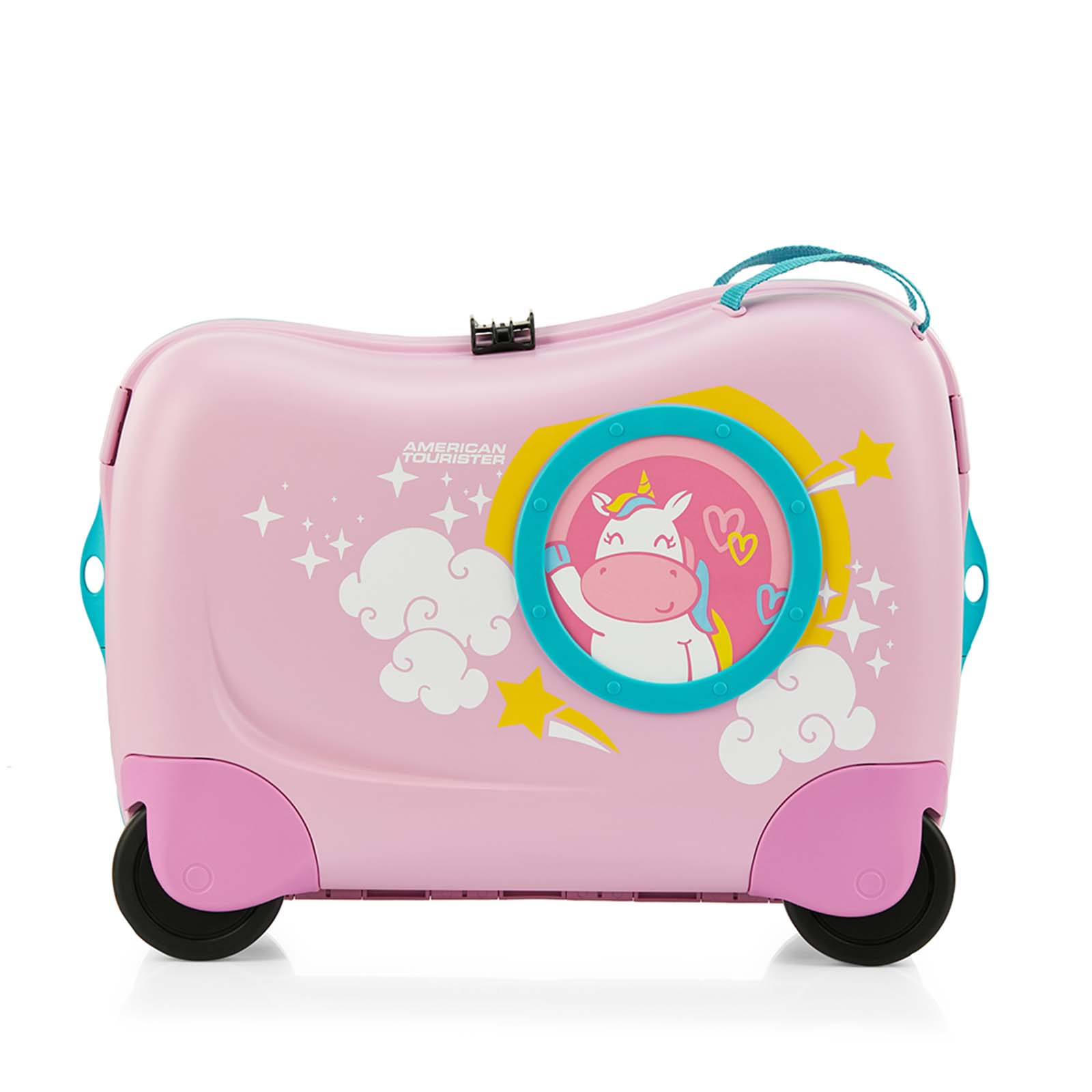 American Tourister Skittle NXT 50cm Ride-On Suitcase Light Pink Unicorn