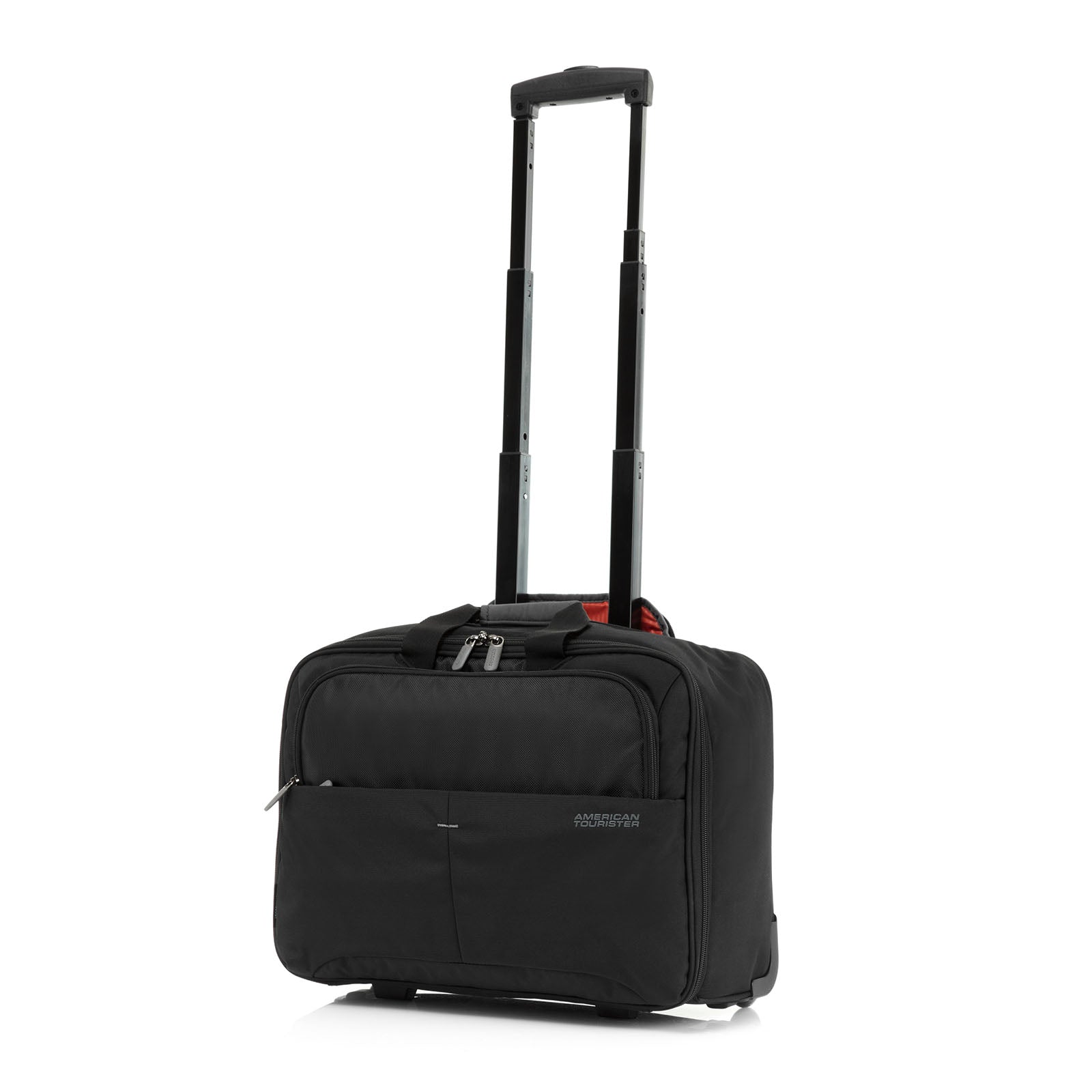American-Tourister-Speedair-44cm-Rolling-Tote-Black-Front-Angle