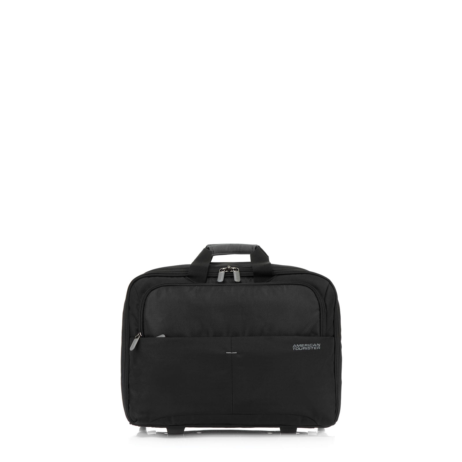 American-Tourister-Speedair-44cm-Rolling-Tote-Black-Front