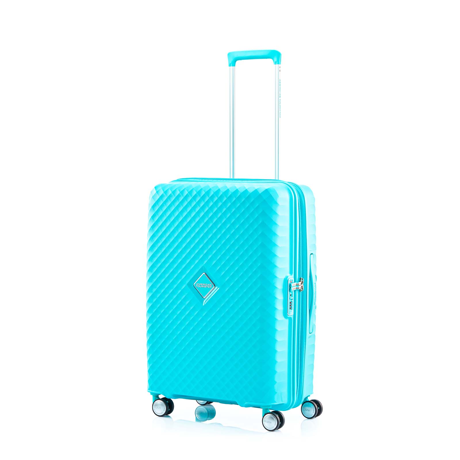 American-Tourister-Squasem-66cm-Suitcase-Aqua-Blue-Front-Angle