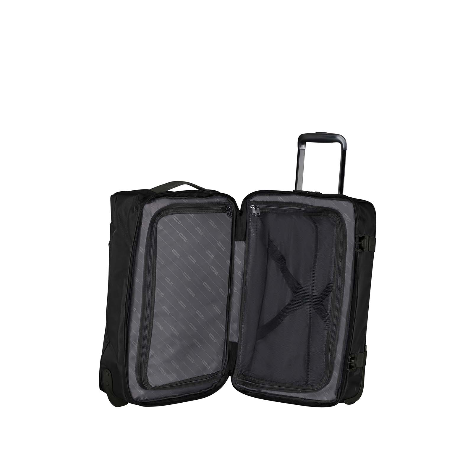 American-Tourister-Urban-Track-55cm-Wheeled-Duffel-Asphalt-Black-Open