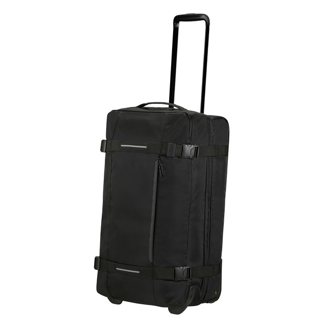 American-Tourister-Urban-Track-68cm-Wheeled-Duffel-Asphalt-Black-Front-Angle
