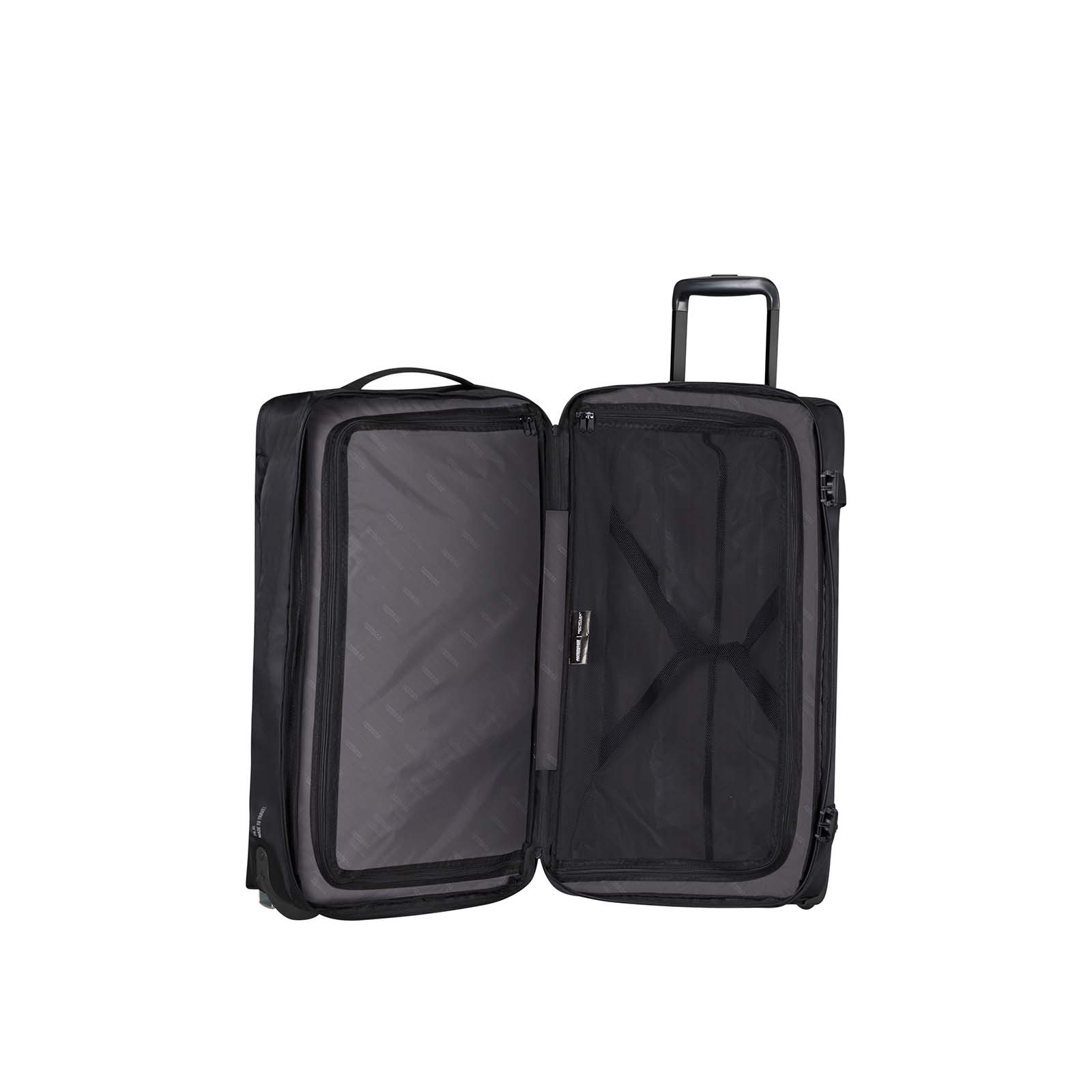 American-Tourister-Urban-Track-68cm-Wheeled-Duffel-Asphalt-Black-Open