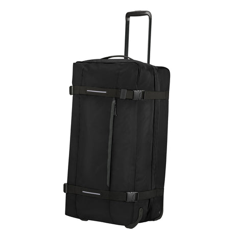 American-Tourister-Urban-Track-79cm-Wheeled-Duffel-Asphalt-Black-Front-Angle