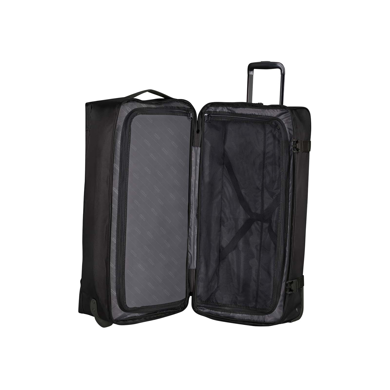 American-Tourister-Urban-Track-79cm-Wheeled-Duffel-Asphalt-Black-Open