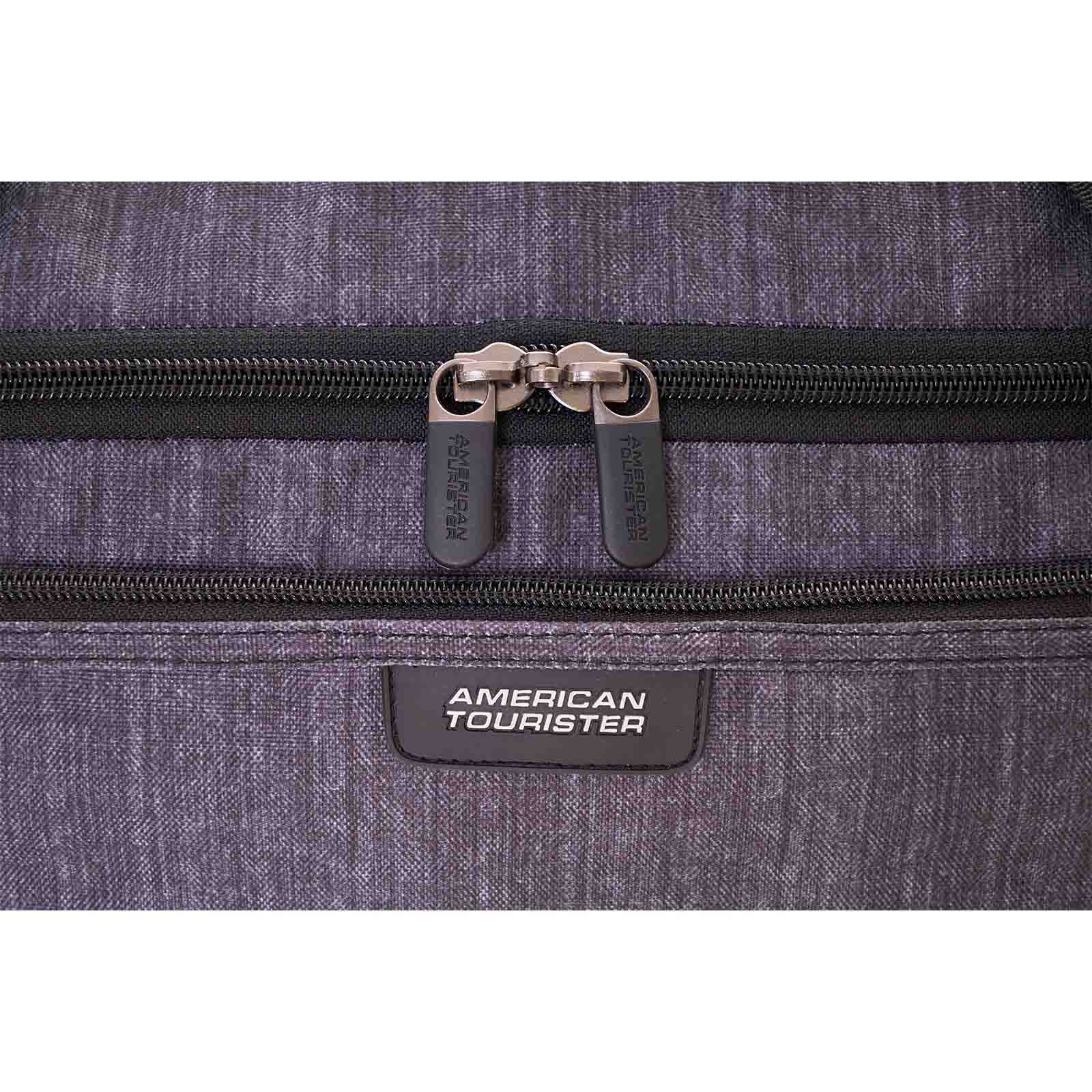 American_Tourister_X-Bags_55cm_Carry-On_Duffel_Bag_Gun_Metal_Logo