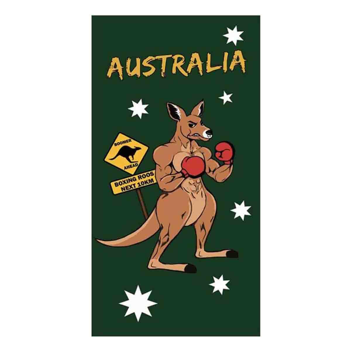 Beach Towel Boxing Kangaroo