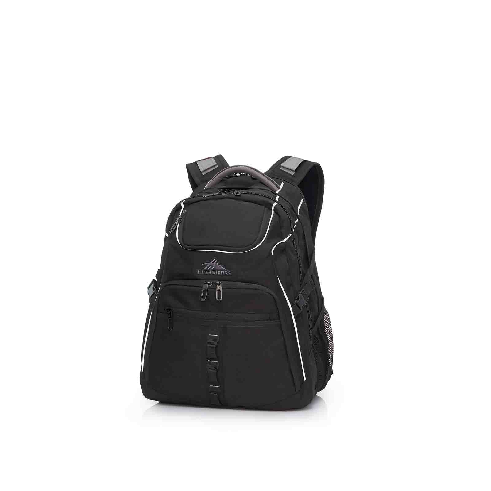 High-Sierra-Access-3-Eco-16-Inch-Laptop-Backpack-Black-Front-Angle