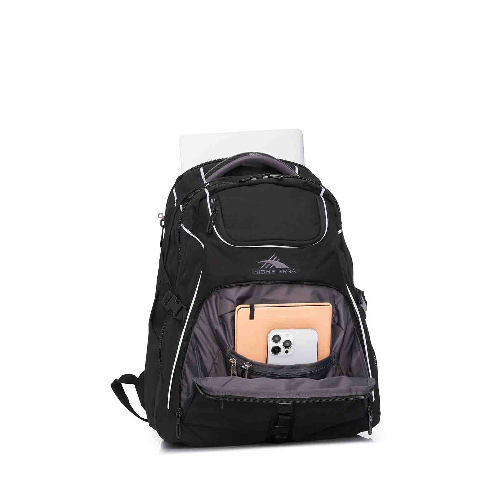 High-Sierra-Access-3-Eco-16-Inch-Laptop-Backpack-Black-Front-Pocket