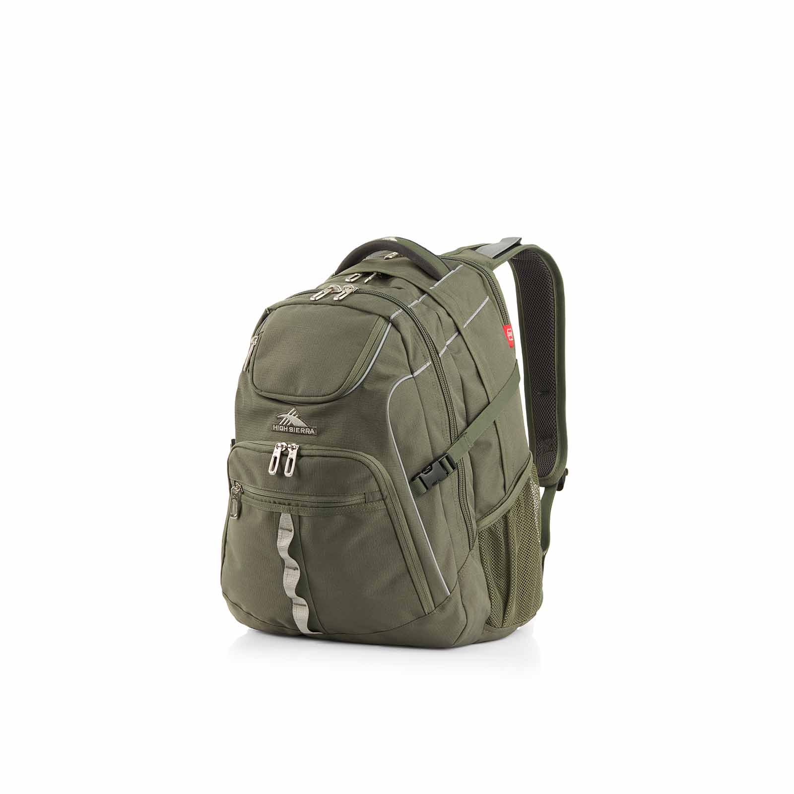 High-Sierra-Access-3-Eco-16-Inch-Laptop-Backpack-Khaki-Front-Angle