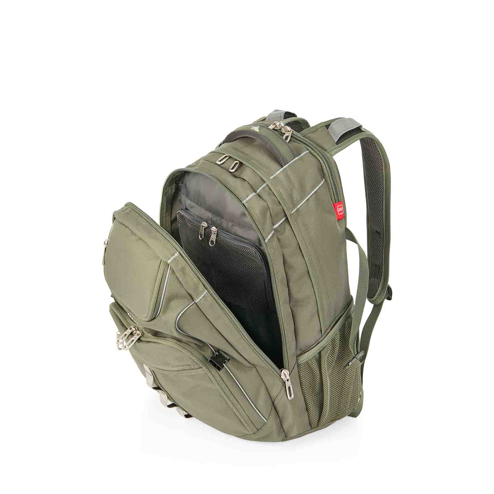 High-Sierra-Access-3-Eco-16-Inch-Laptop-Backpack-Khaki-Open-Front