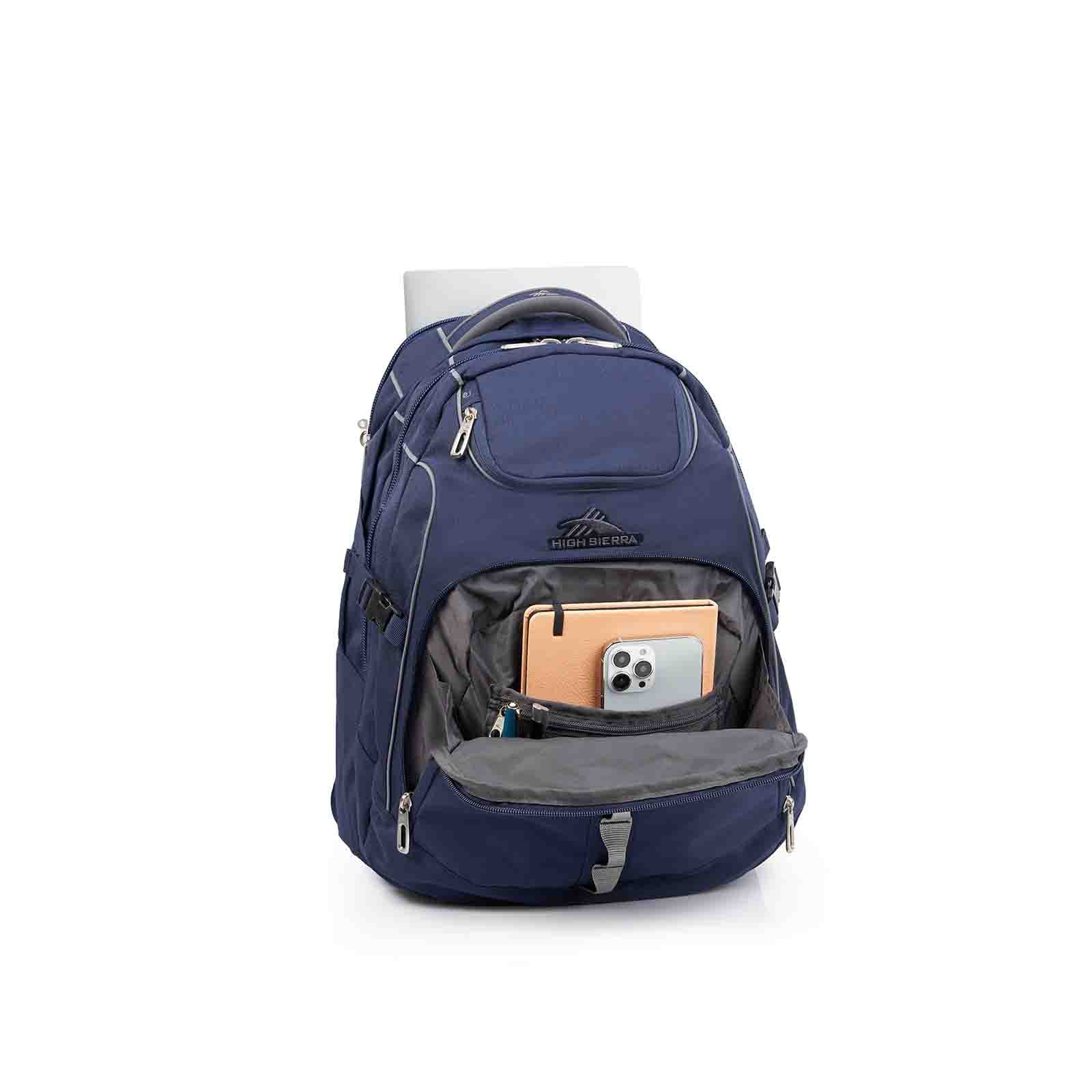 High-Sierra-Access-3-Eco-16-Inch-Laptop-Backpack-Marine-Blue-Front-Pocket