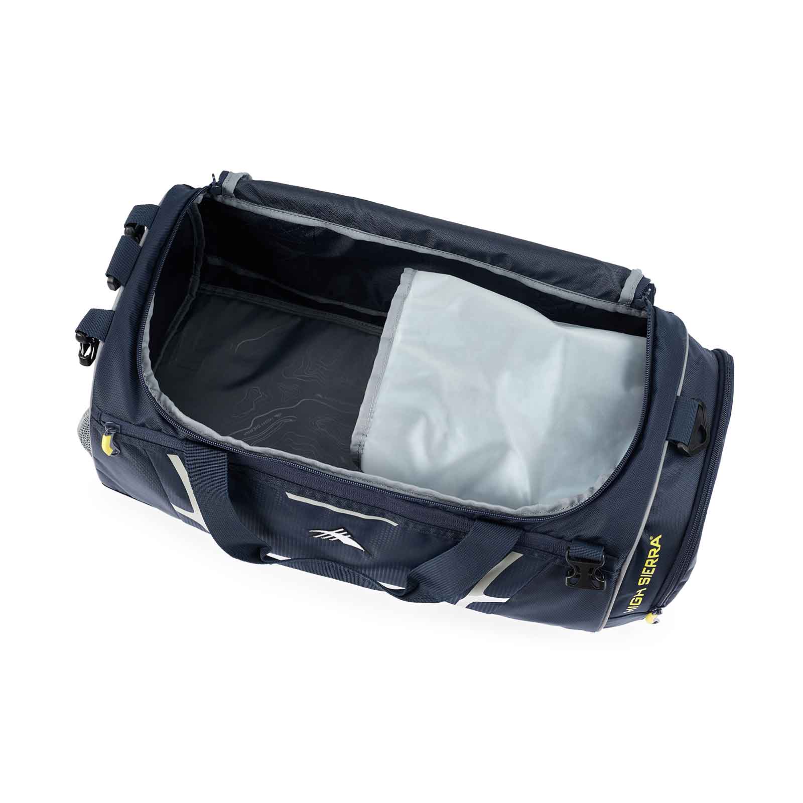 High-Sierra-Composite-2-In-1-Duffel-Navy-Open