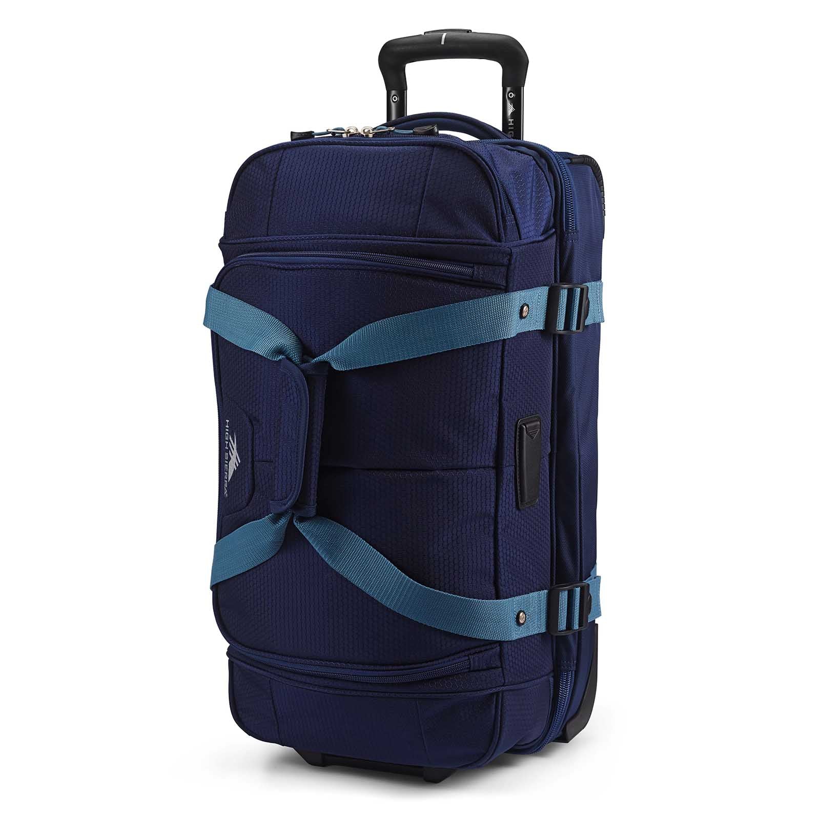 High-Sierra-Fairlead-55cm-Carry-On-Wheeled-Duffel-Navy-Upright