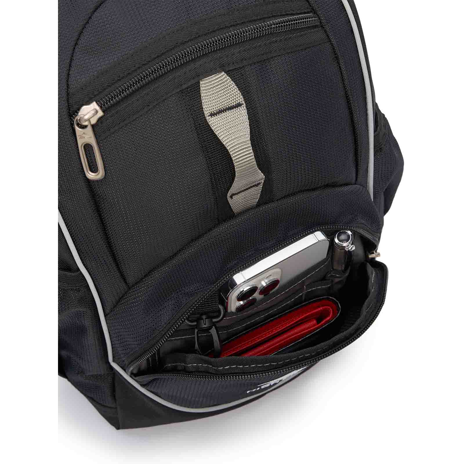 High-Sierra-Mini-2-Backpack-Black-Front-Pocket