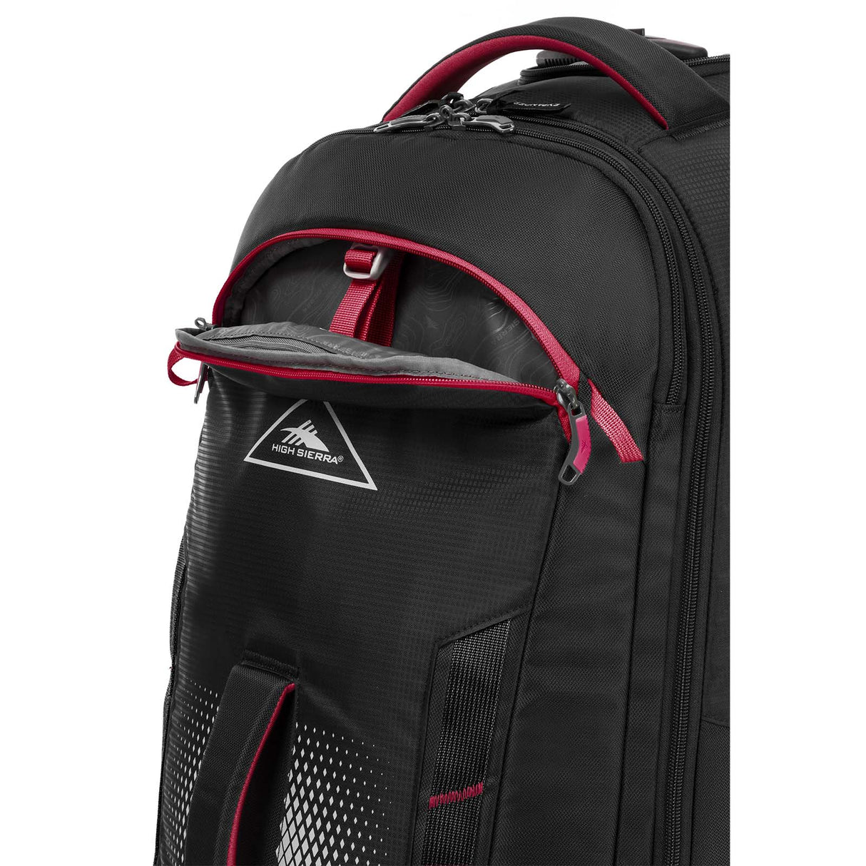     High_Sierra_Composite_V4_76cm_Carry-On_Wheeled_Duffel_Black_Red_Front_Pocket