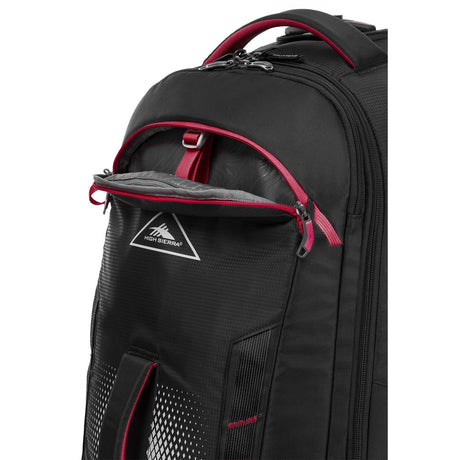     High_Sierra_Composite_V4_76cm_Carry-On_Wheeled_Duffel_Black_Red_Front_Pocket